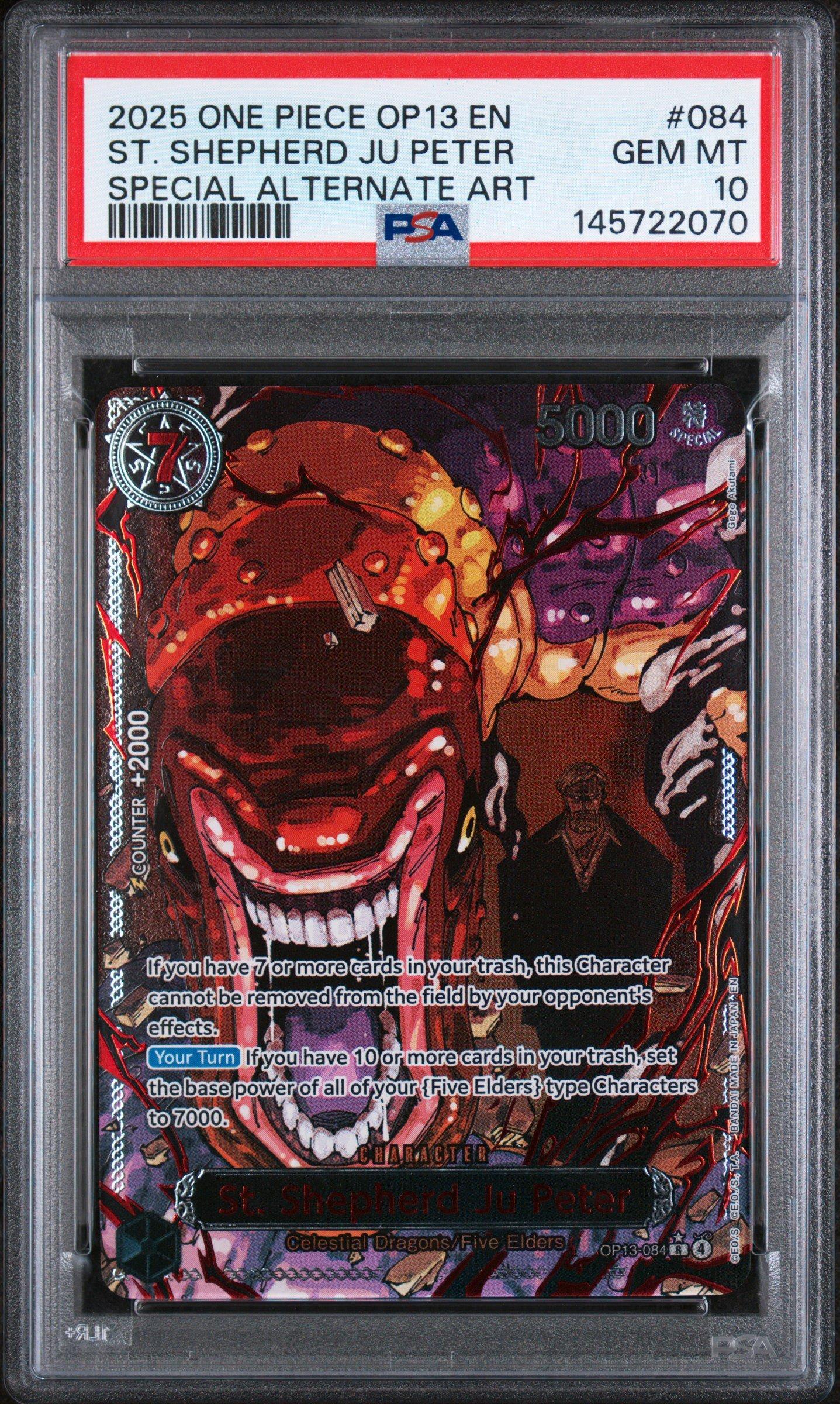2025 One Piece Op13-carrying On His Will 084 St. Shepherd Ju Peter Special Alternate Art PSA 10