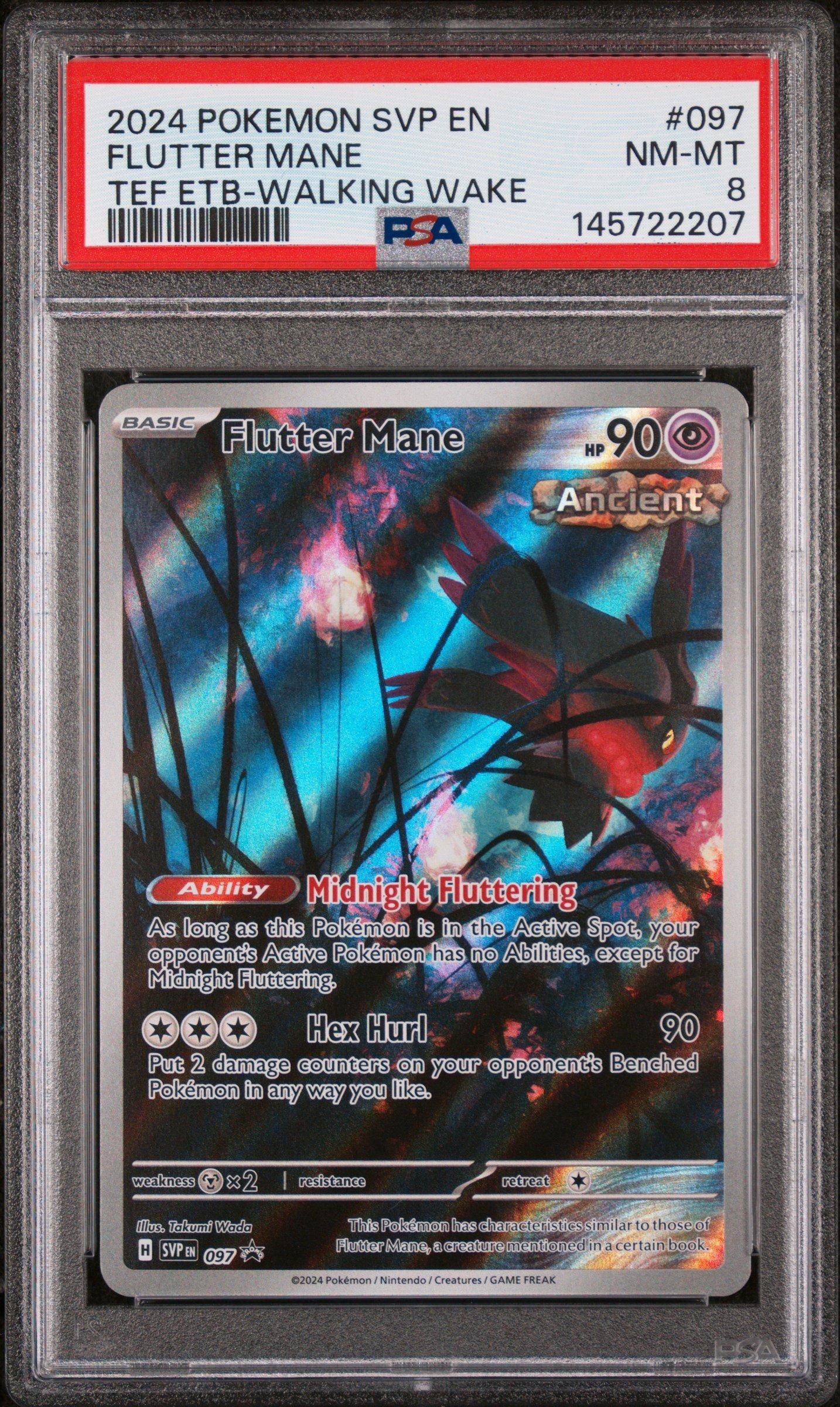 2024 Pokemon Svp En-sv Black Star Promo 097 Flutter Mane Temporal Forces Elite Trainer Box-walking Wake PSA 8