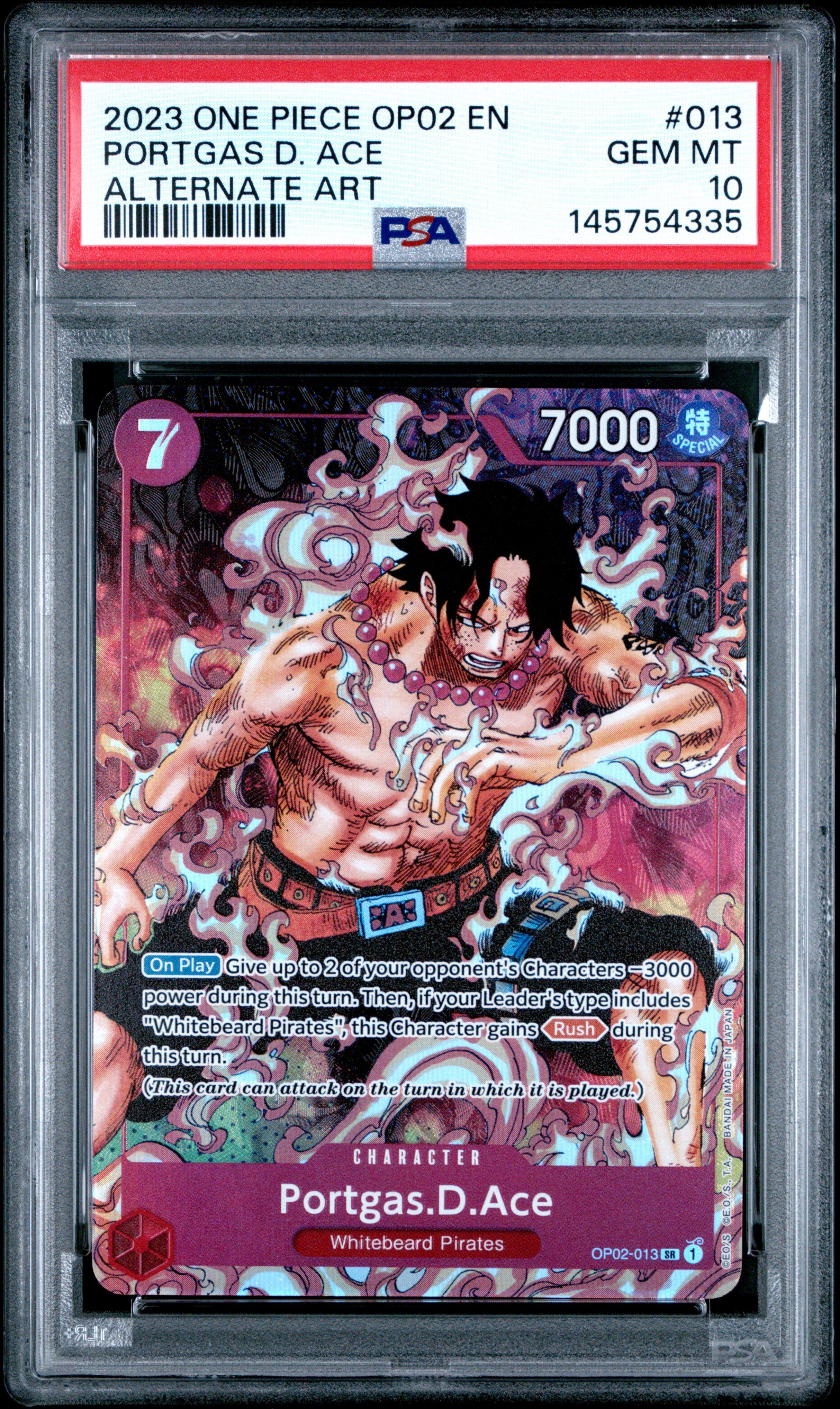2023 One Piece Op02-paramount War 013 Portgas D. Ace Alternate Art