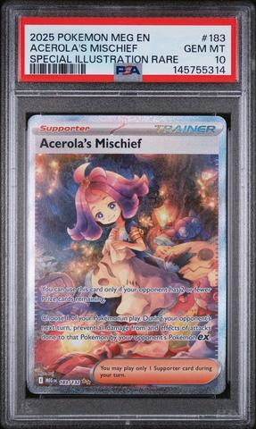 2025 Pokemon Meg En-mega Evolution 183 Acerola's Mischief Special