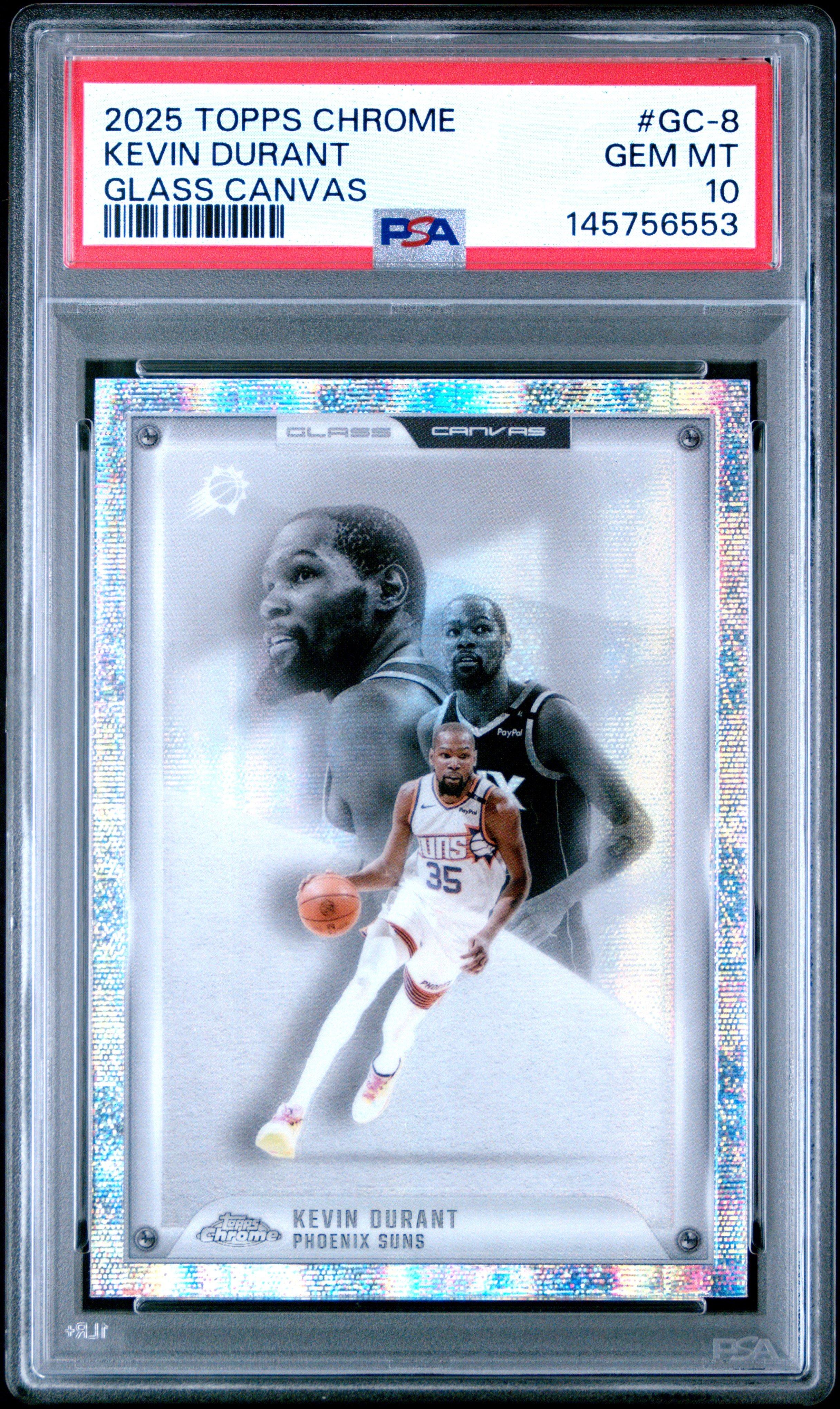 2025 Topps Chrome Glass Canvas Gc-8 Kevin Durant PSA 10 Graded
