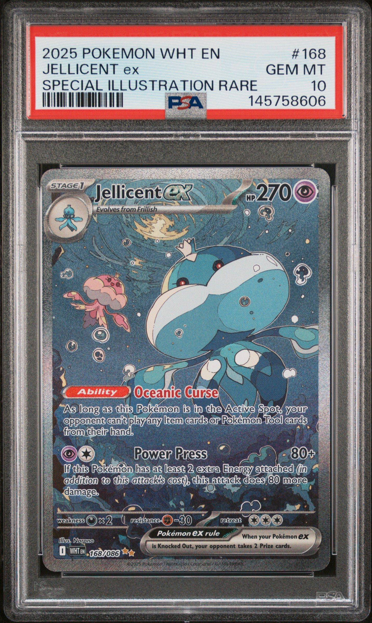 2025 Pokemon Wht En-white Flare 168 Jellicent Ex Special