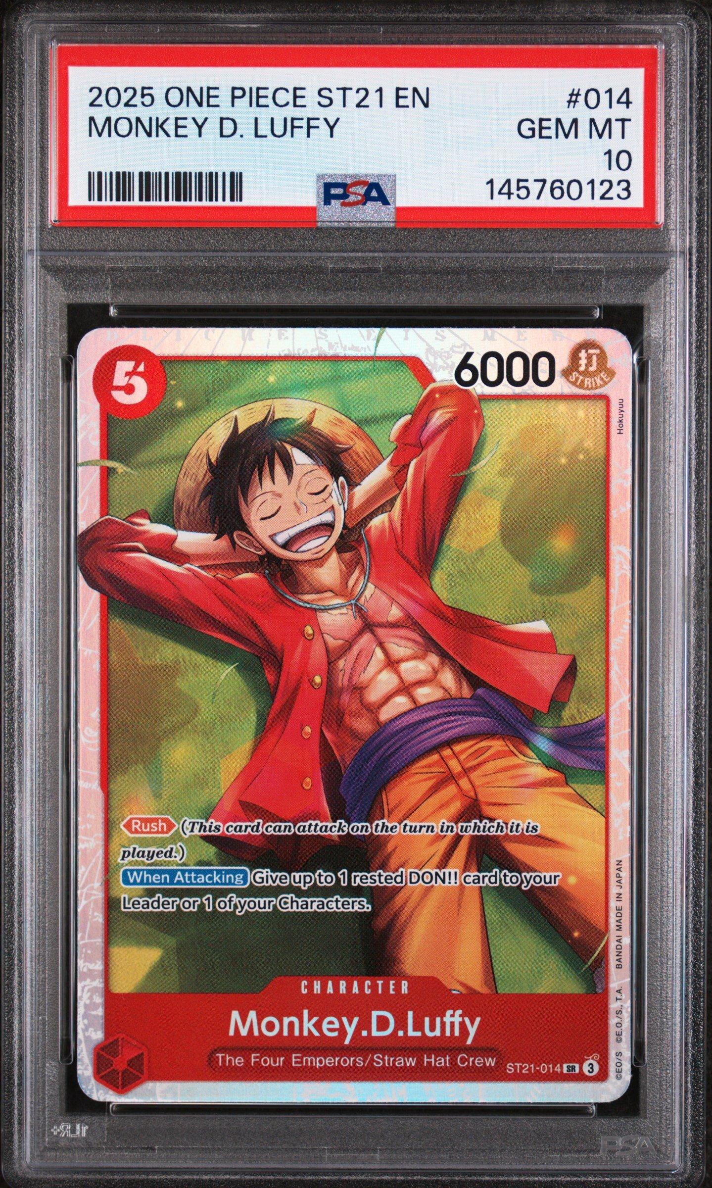2025 One Piece Starter Deck St21-ex Gear 5 014 Monkey D. Luffy PSA