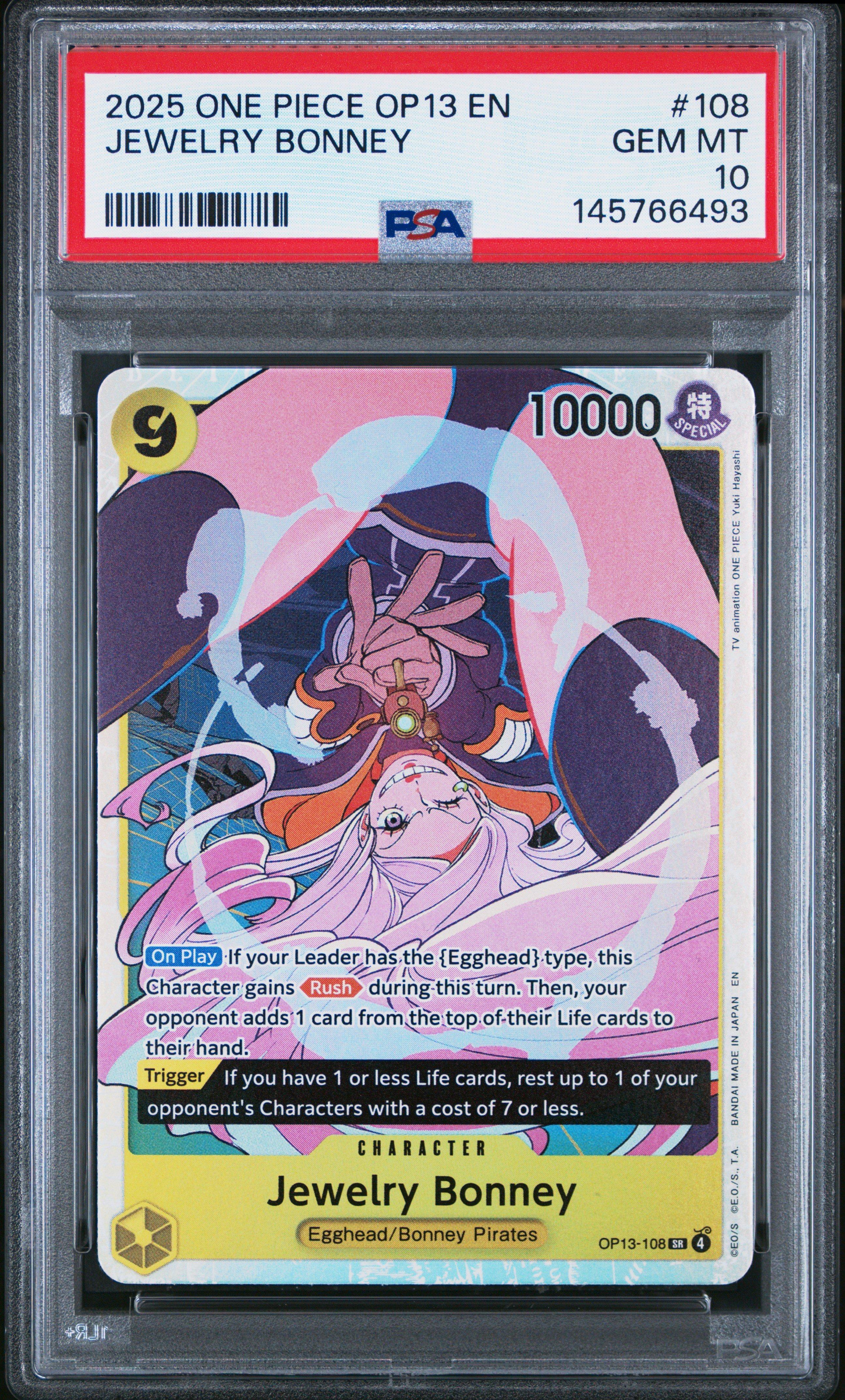 2025 One Piece Op13-carrying On His Will 108 Jewelry Bonney PSA 10