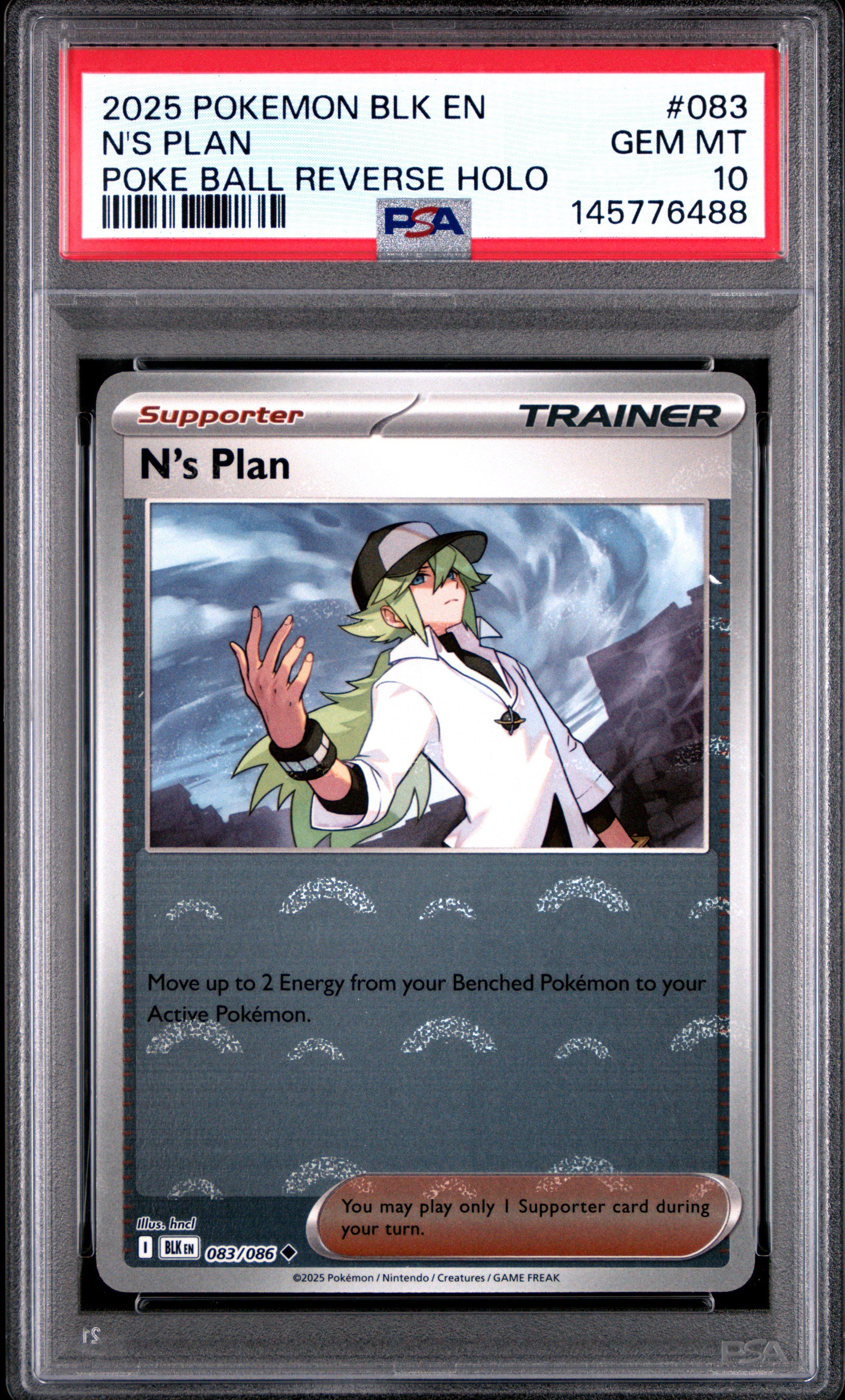 2025 Pokemon Blk En-black Bolt 083 N's Plan Poke Ball Reverse Holo