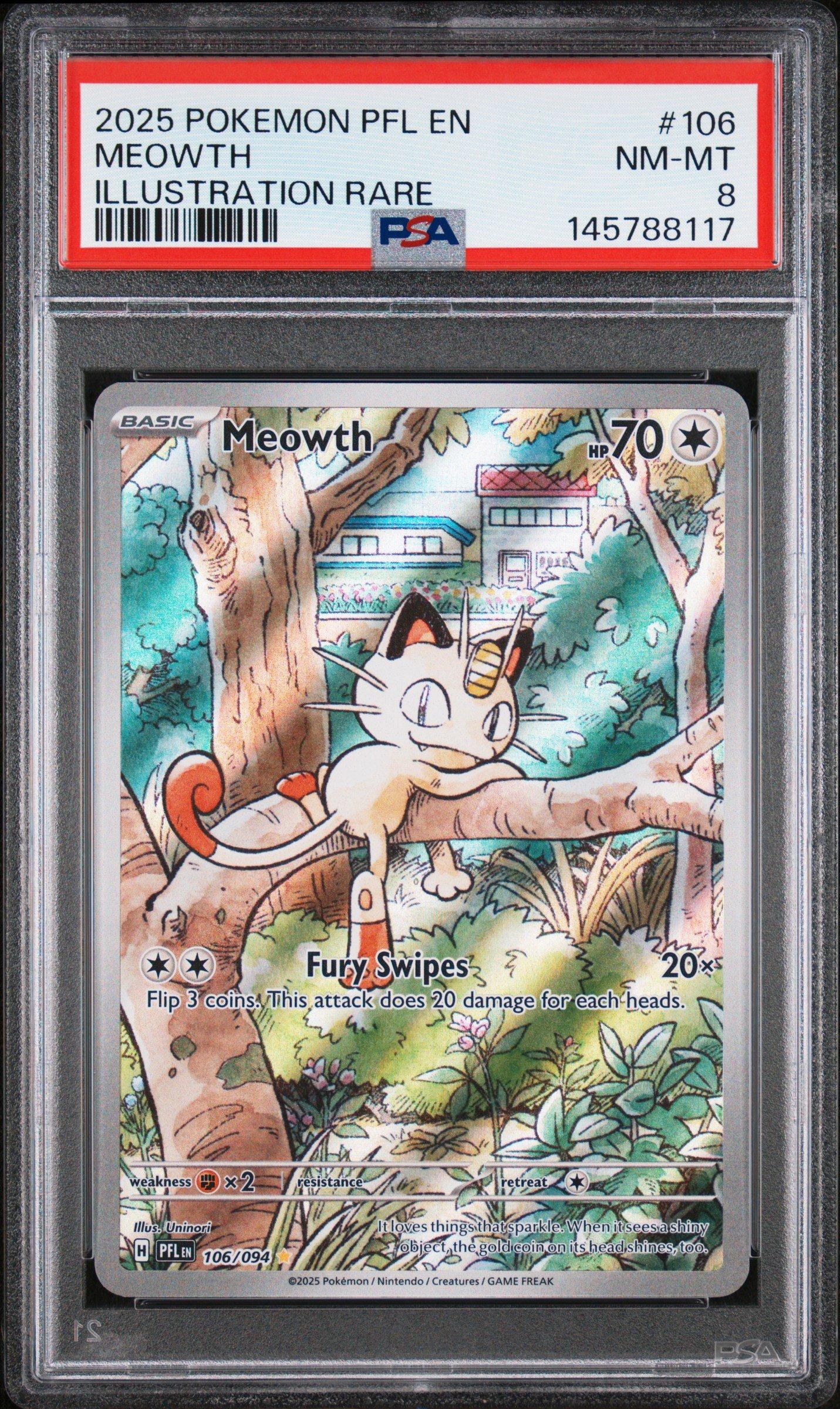 【PSA10】 ニャース　PROMO 2024 ポケモンカード MEOWTH 2025 Pokemon Pfl En-phantasmal Flames 106 Meowth Illustration Rare