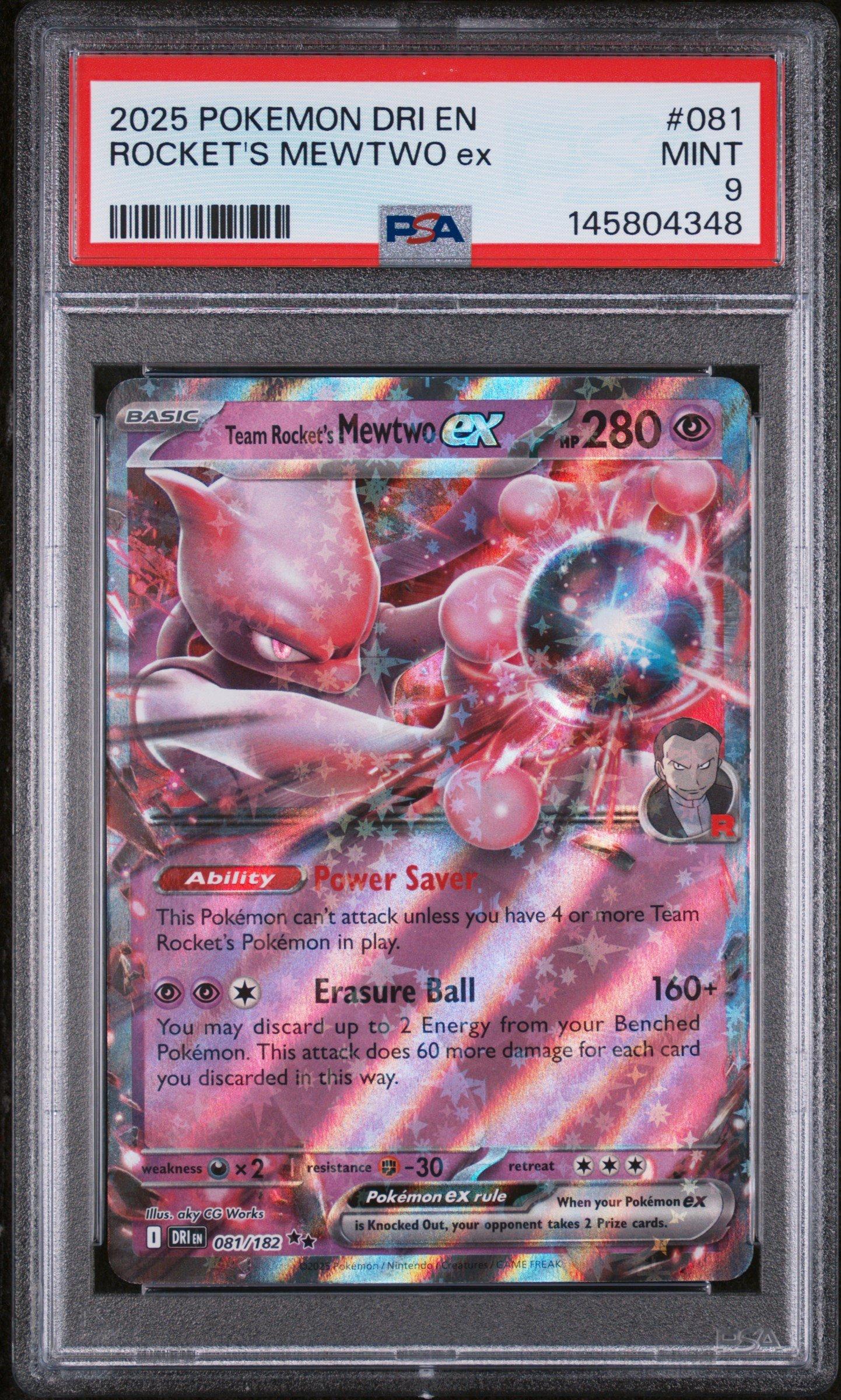 2025 Pokemon Dri En-destined Rivals 081 Team Rocket's Mewtwo Ex