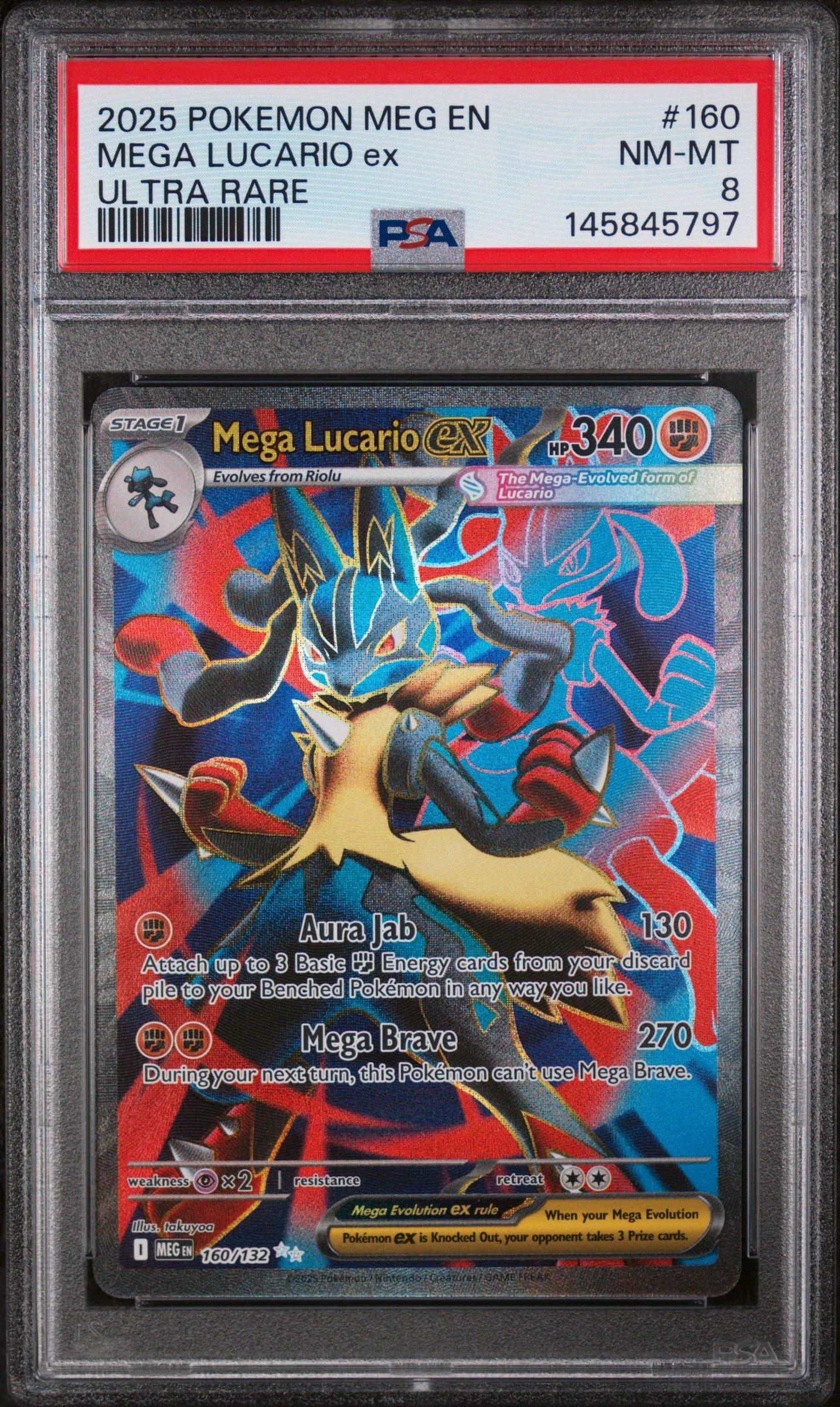 2025 Pokemon Meg En-mega Evolution 160 Mega Lucario Ex Ultra Rare