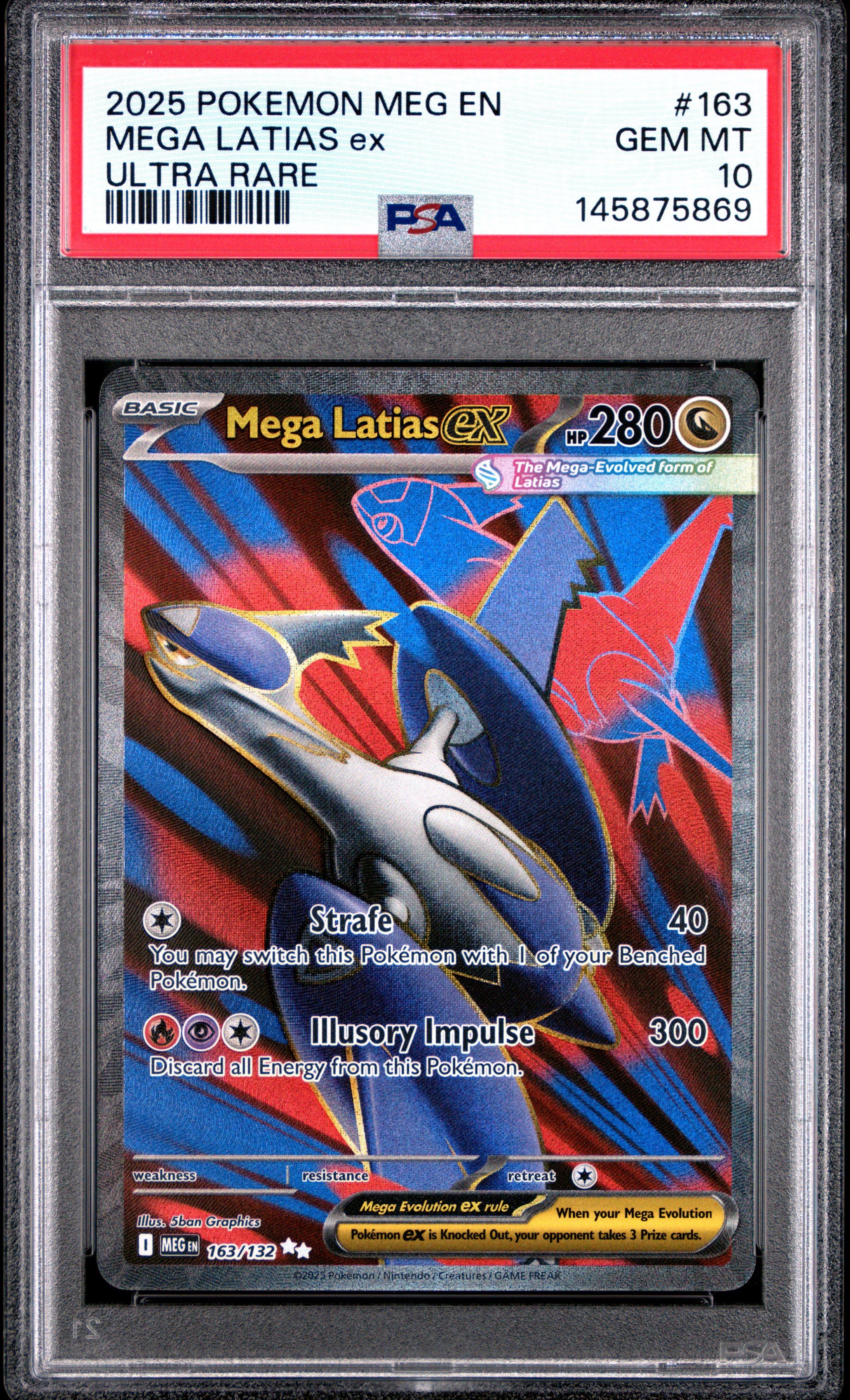 2025 Pokemon Meg En-mega Evolution 163 Mega Latias Ex Ultra Rare