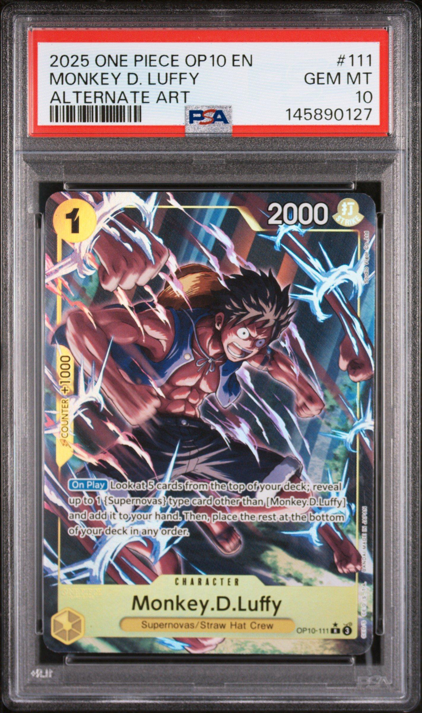 2025 One Piece Op10-royal Blood 111 Monkey D. Luffy Alternate Art
