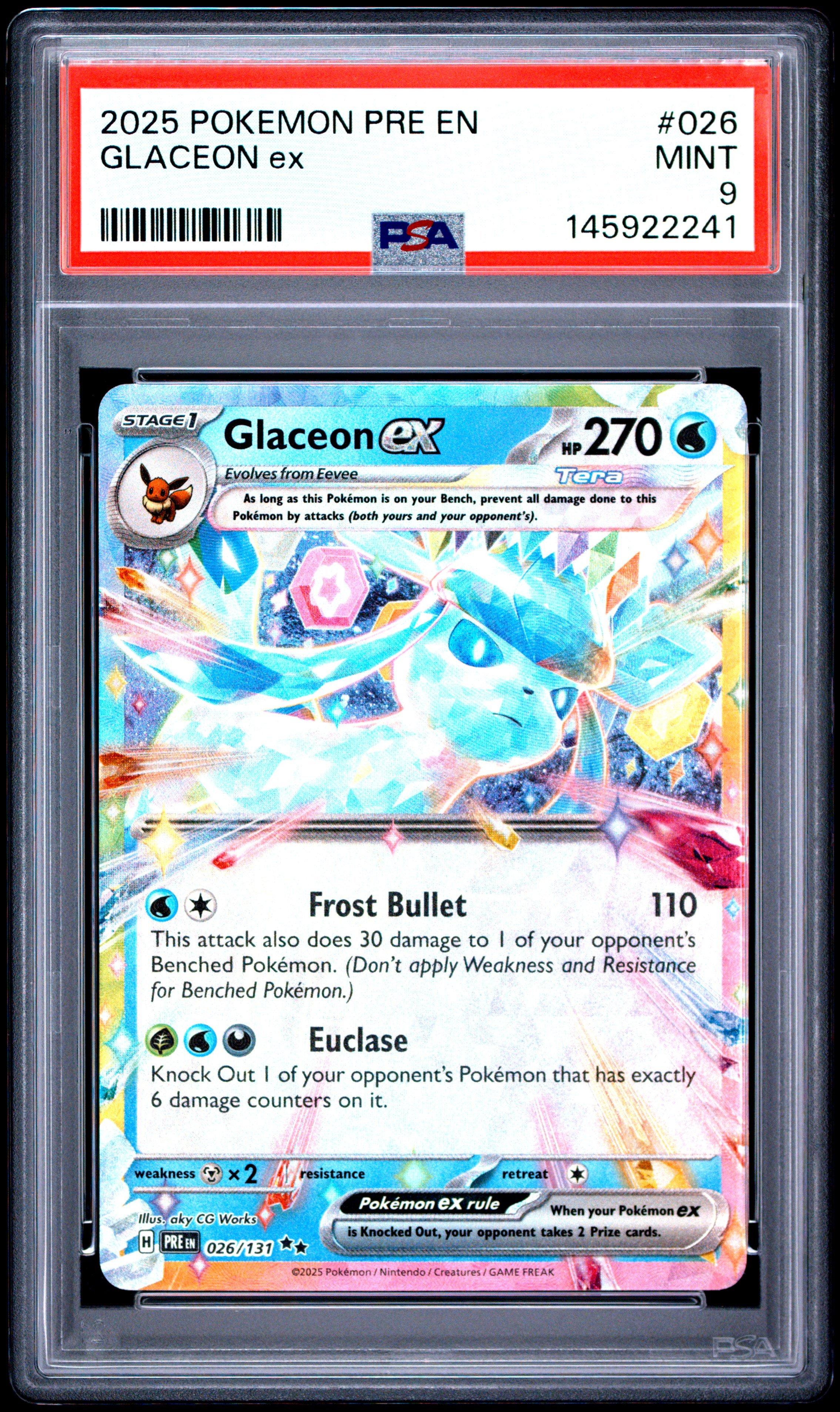 glaceon pokemon card ex - Terastal Festival ex this card is the perfect way to showcase your collection. 2025 Pokemon Pre En-prismatic Evolutions