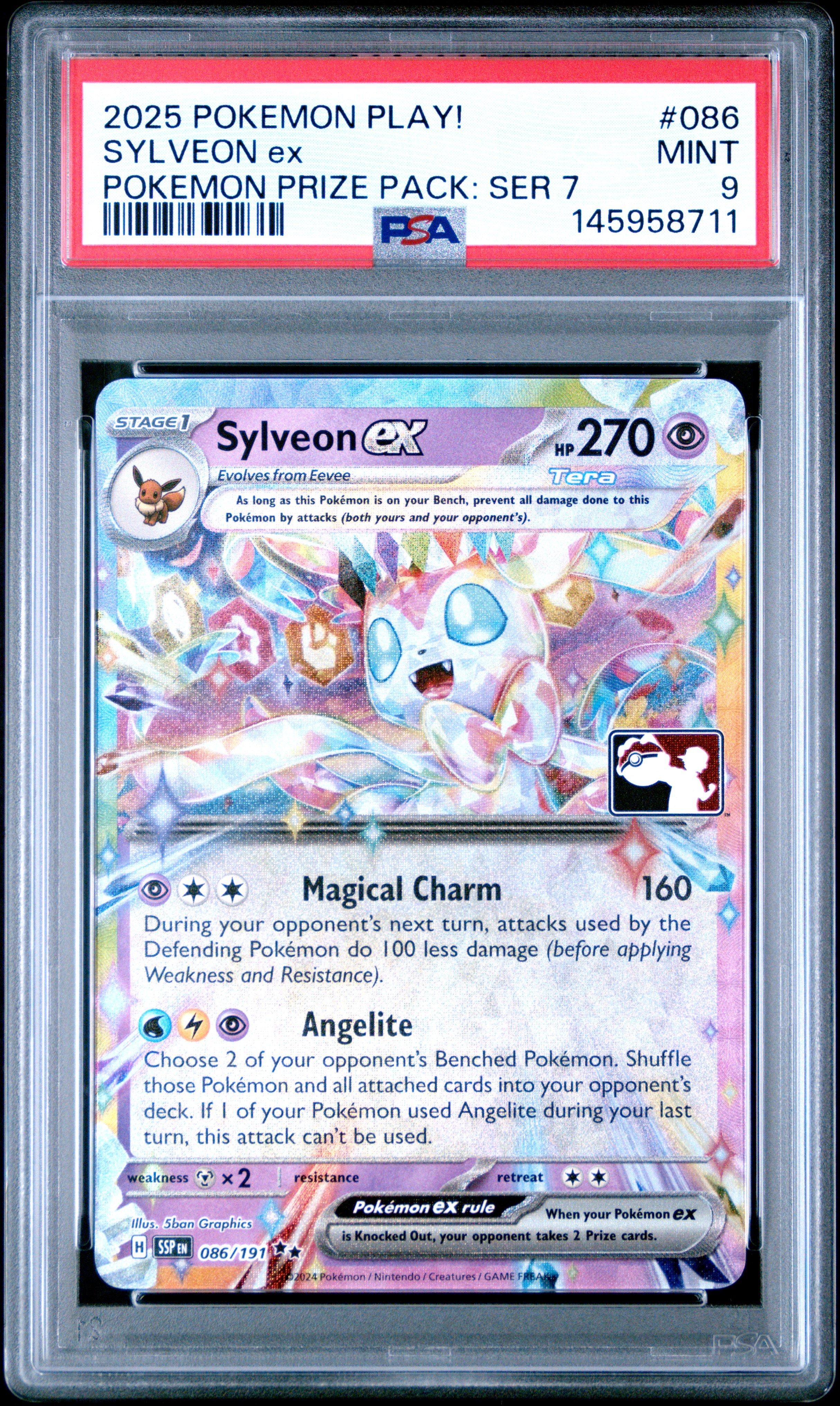 sylveon pokemon card pack ex (Deluxe Pack: ex #177/379, 4-Diamonds) placed immediately into protective sleeves Pokmon TCG: V Heroes Tin