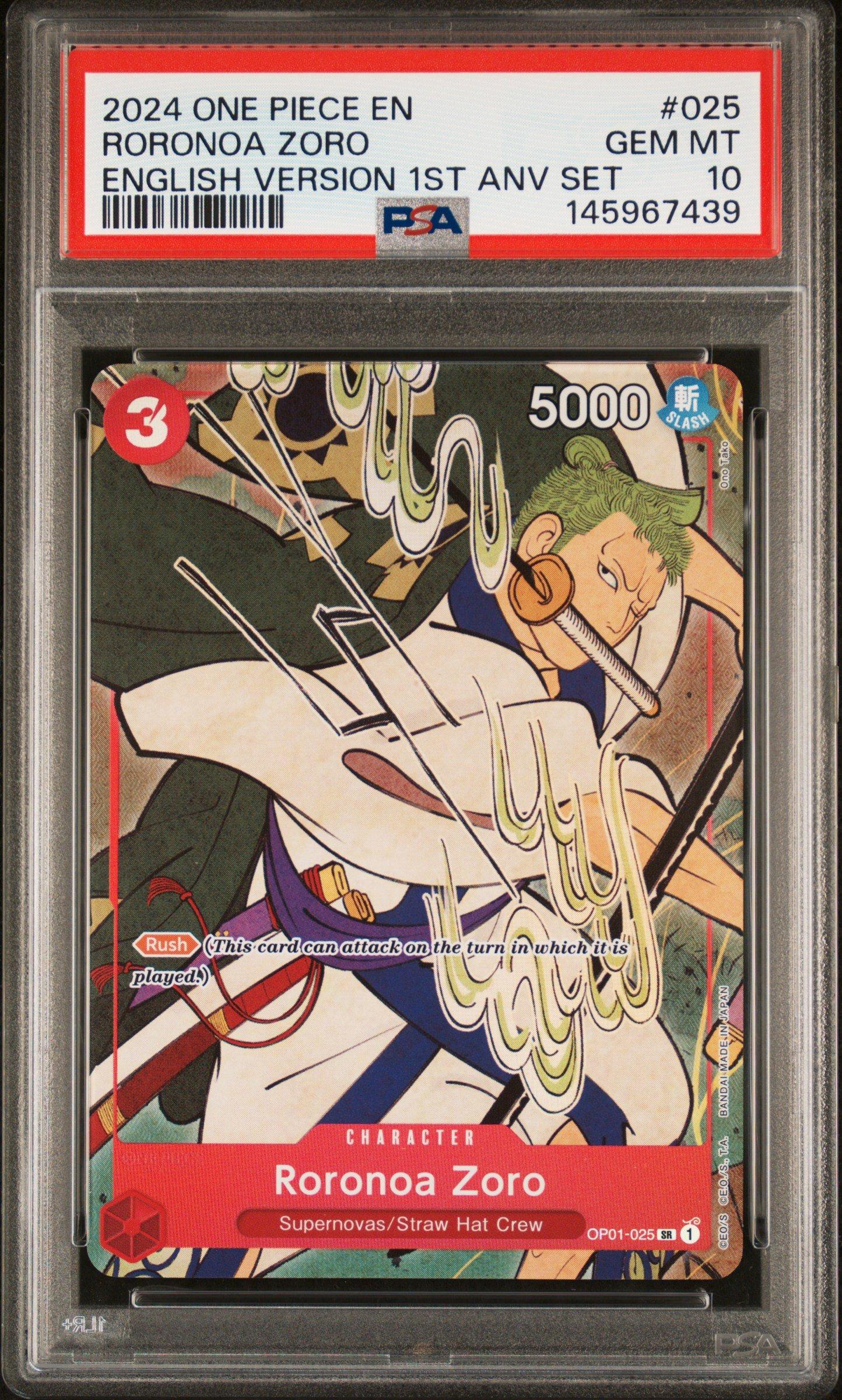 2024 One Piece English Version 1st Anniversary Set 025 Roronoa