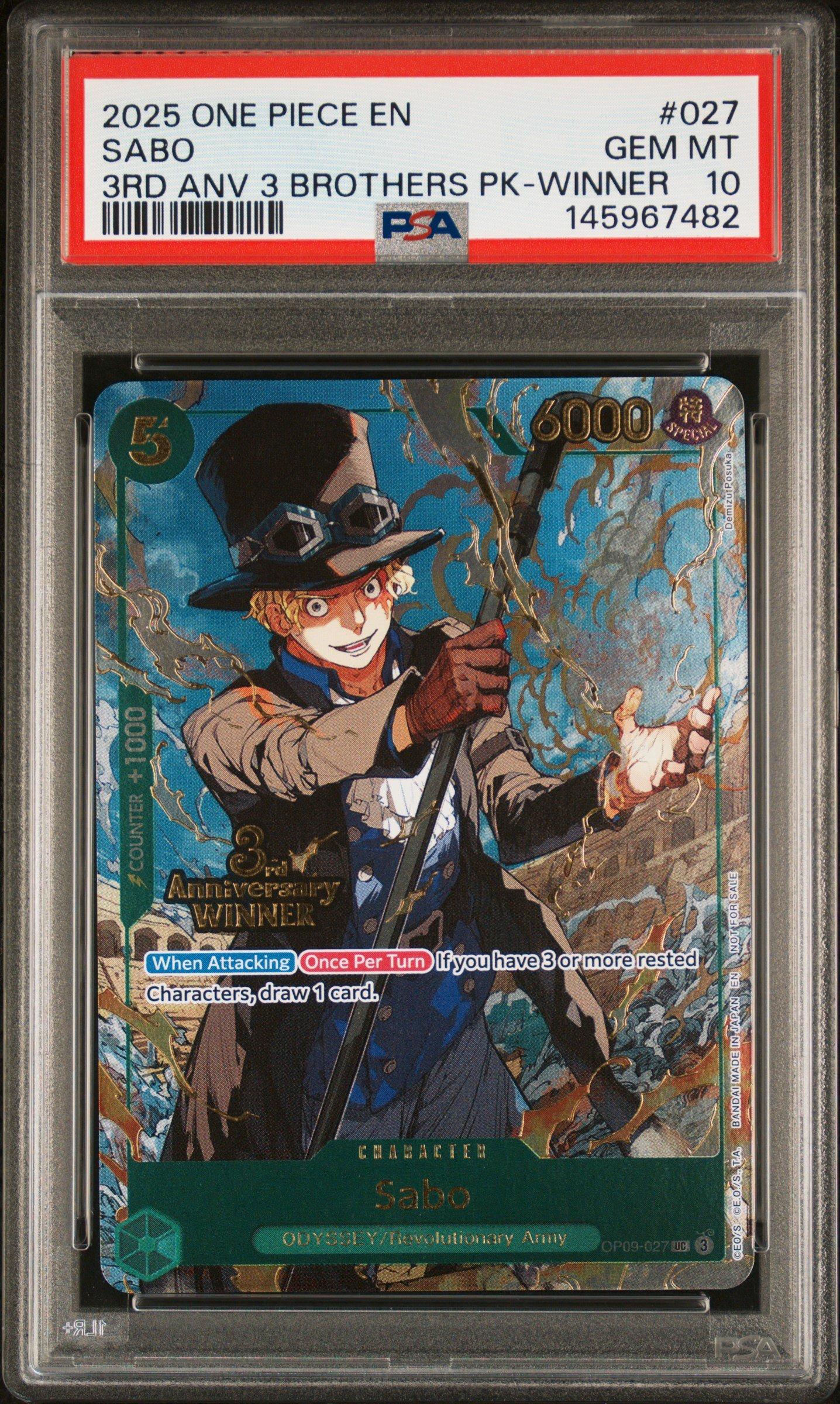 2025 One Piece 3rd Anniversary Tournament 3 Brothers Pack 027 Sabo