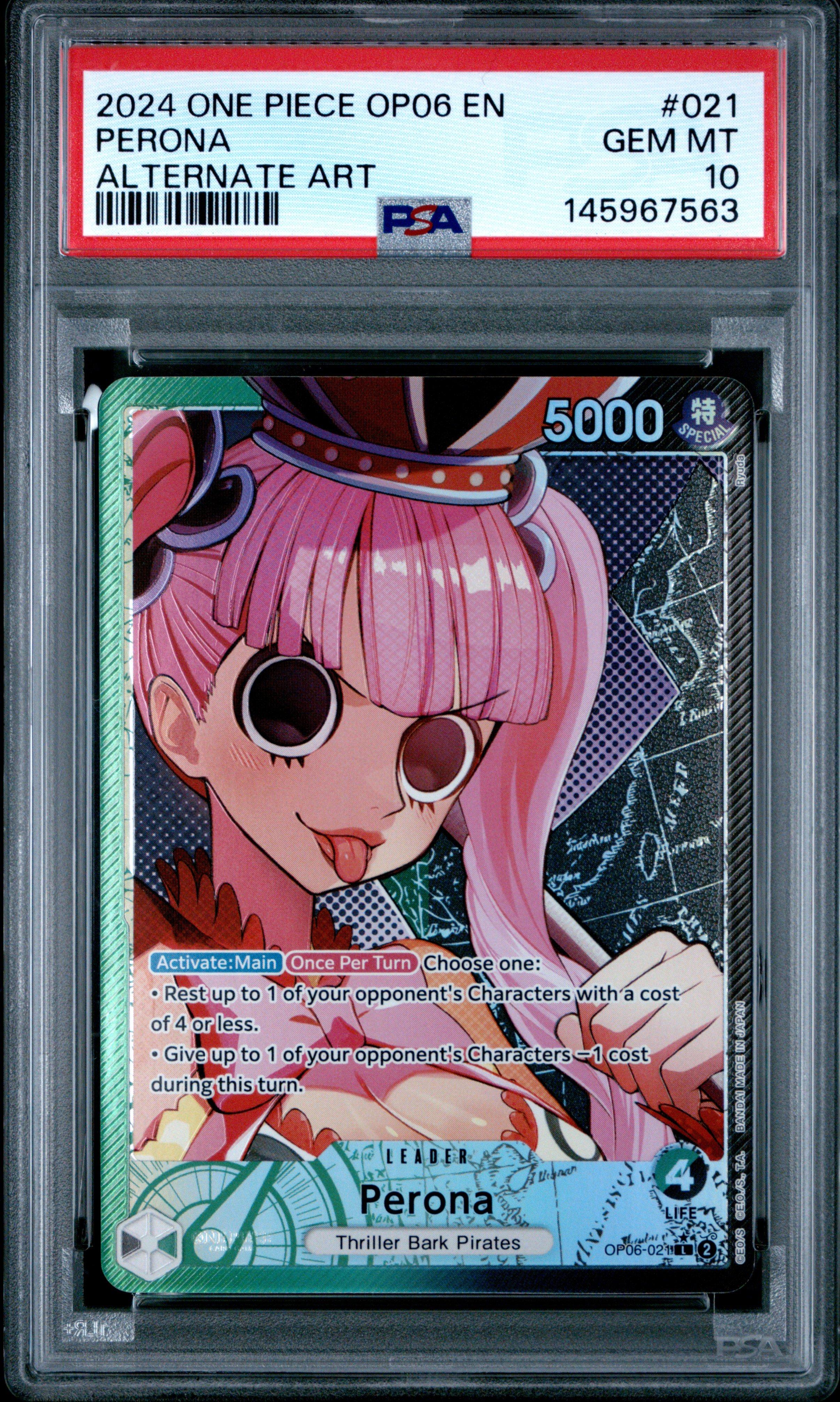 【英語版】ペローナ(白黒)CS2024 topplayerワンピースカード 2024 One Piece Op06-wings Of The Captain 021 Perona Alternate Art
