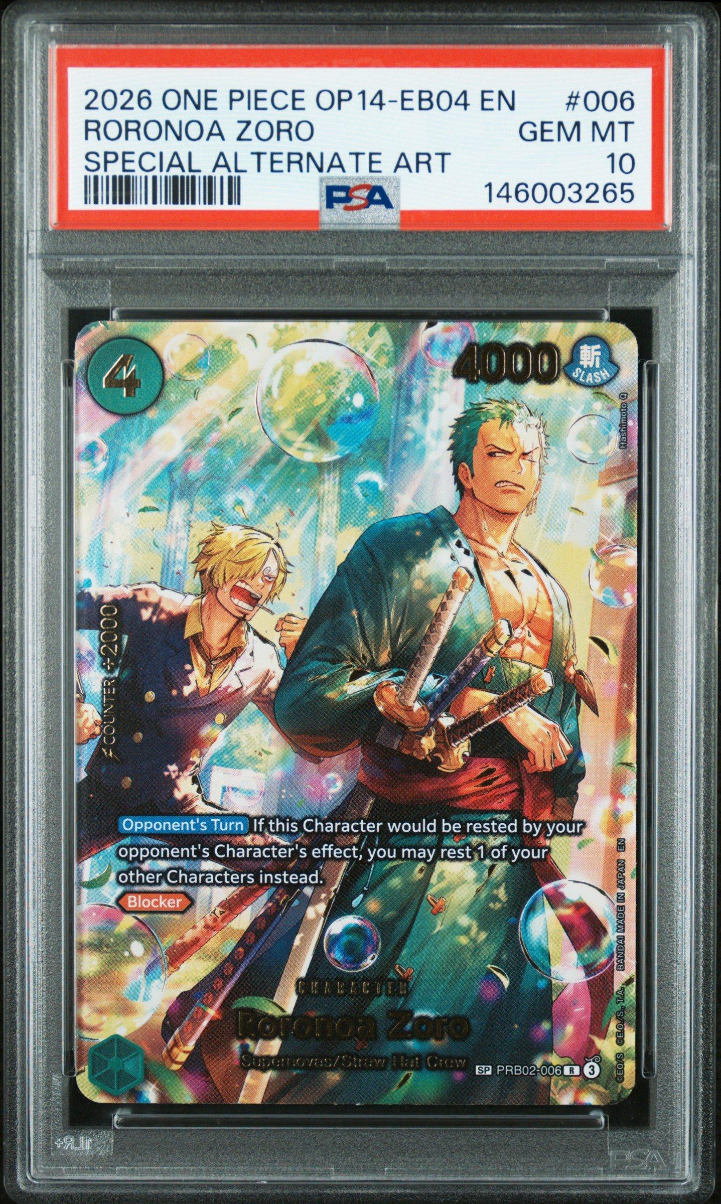 2026 One Piece Op14-eb04-the Azure Sea's Seven 006 Roronoa Zoro