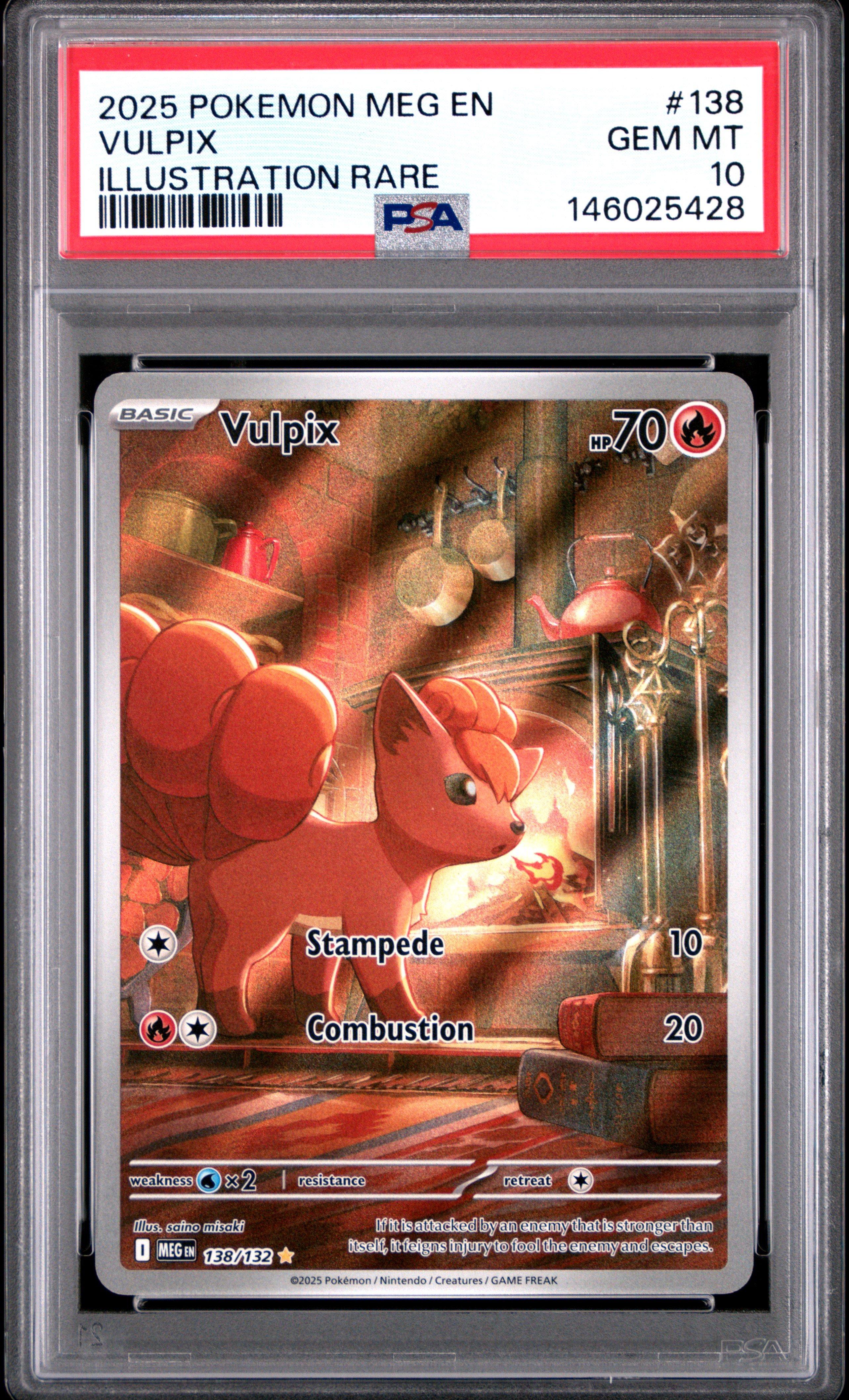 2025 Pokemon Meg En-mega Evolution 138 Vulpix Illustration Rare