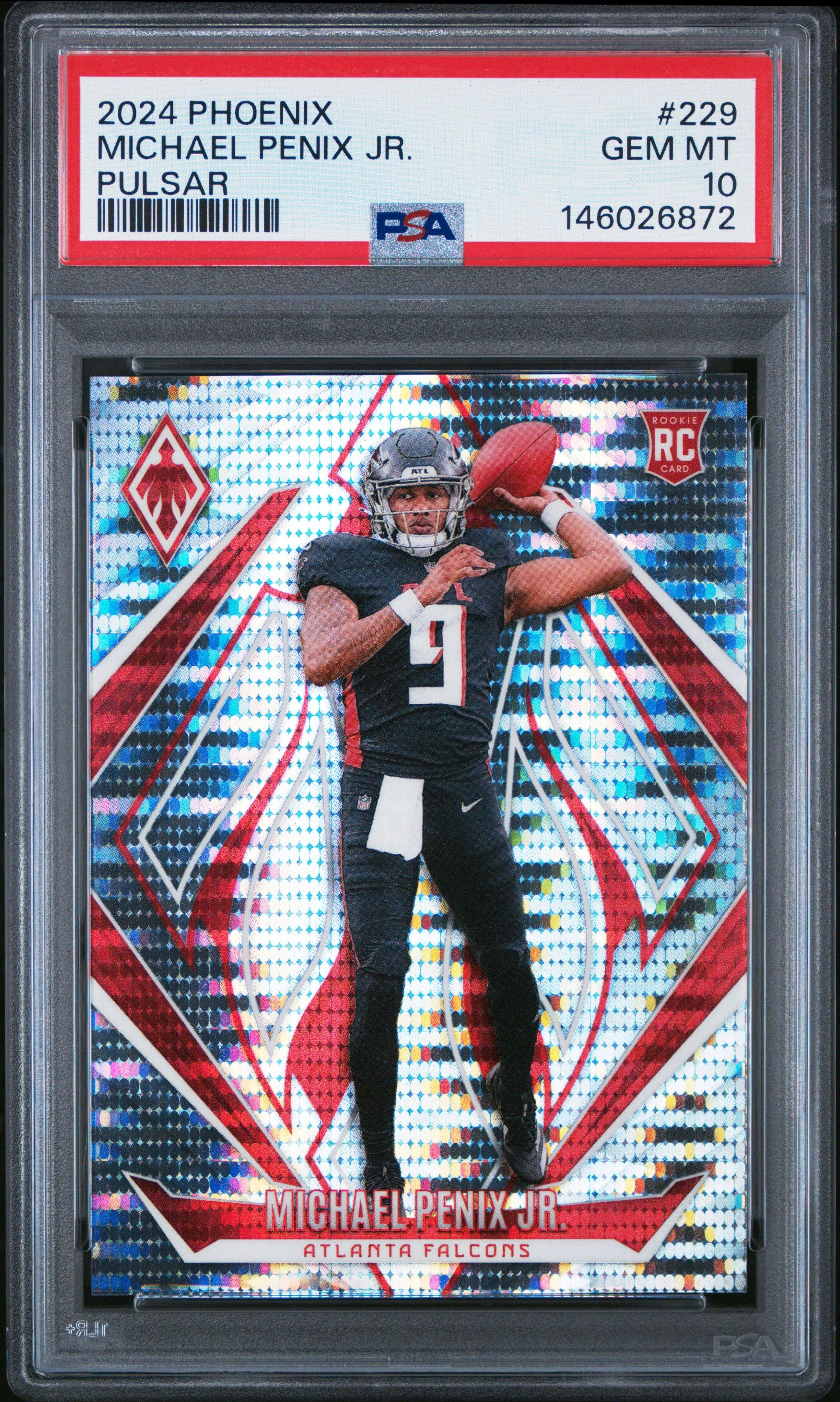 2024 Panini Phoenix 229 Michael Penix Jr. Pulsar PSA 10 Graded