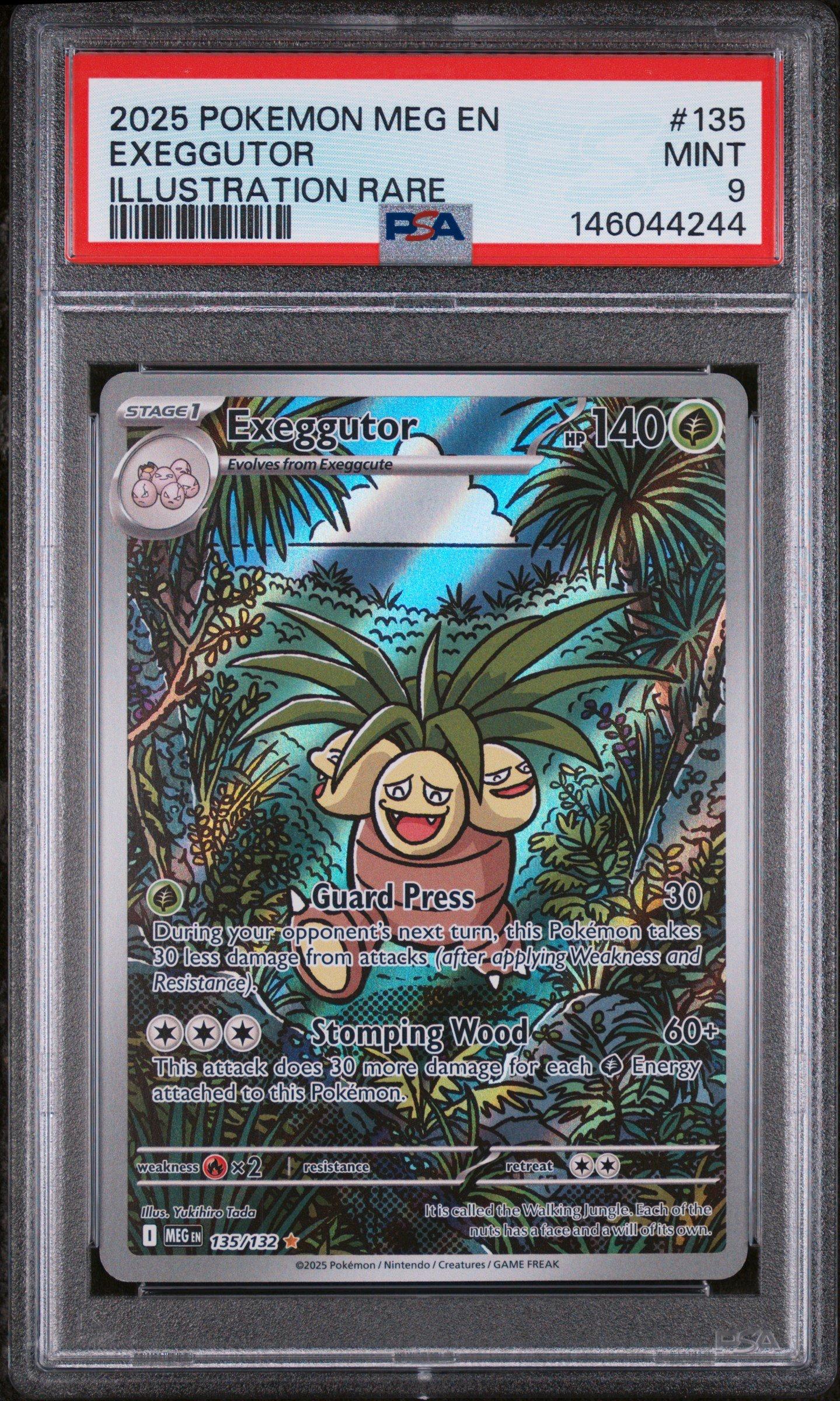 2025 Pokemon Meg En-mega Evolution 135 Exeggutor Illustration Rare