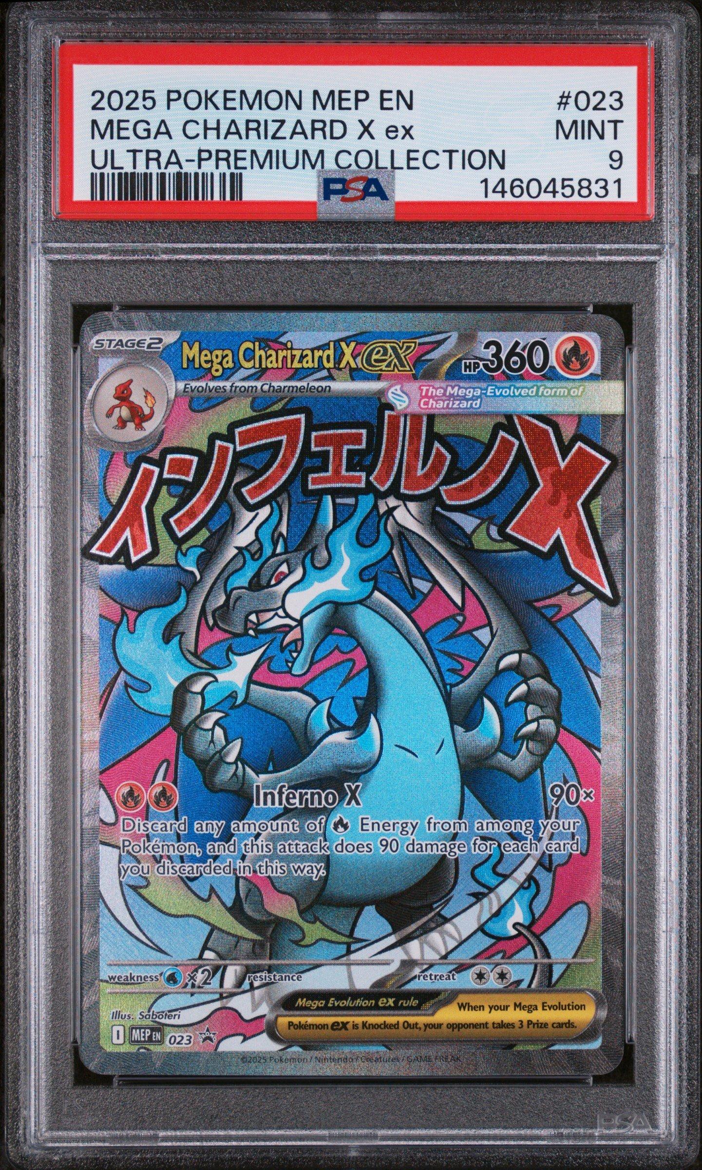 2025 Pokemon Mep En-me Black Star Promo 023 Mega Charizard X Ex