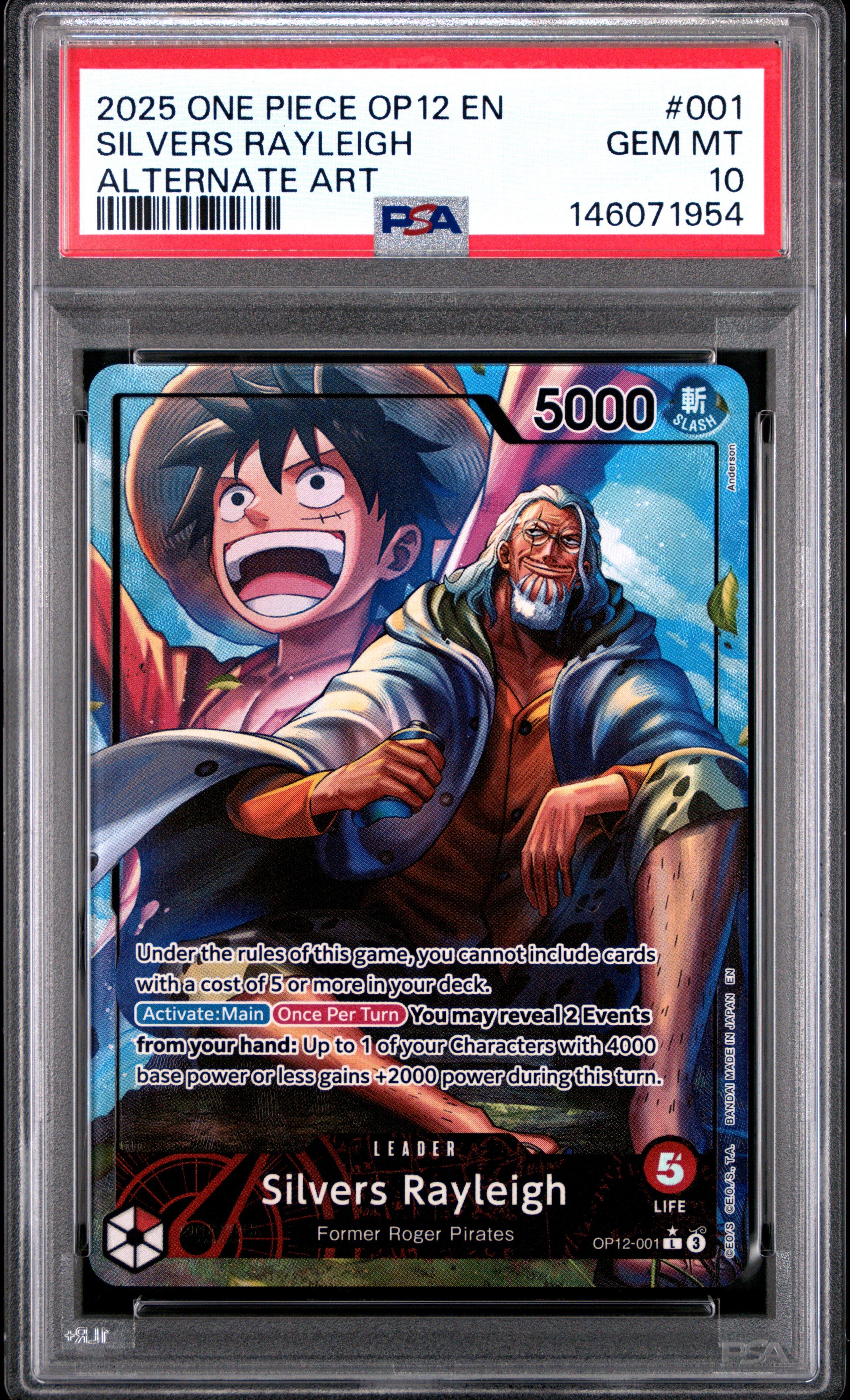 2025 One Piece Op12-legacy Of The Master 001 Silvers Rayleigh