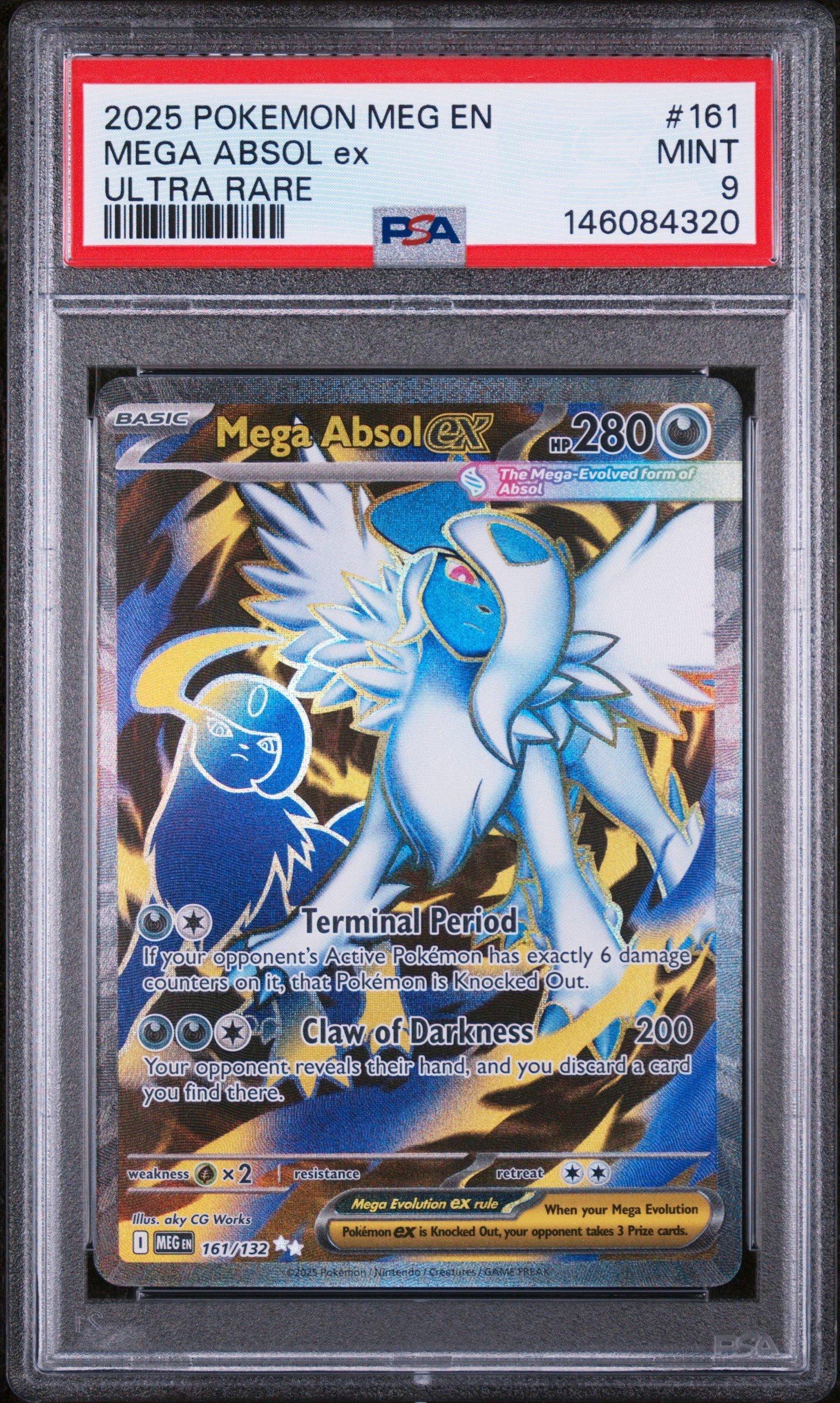 2025 Pokemon Meg En-mega Evolution 161 Mega Absol Ex Ultra Rare PSA 9  Graded Card | GameStop