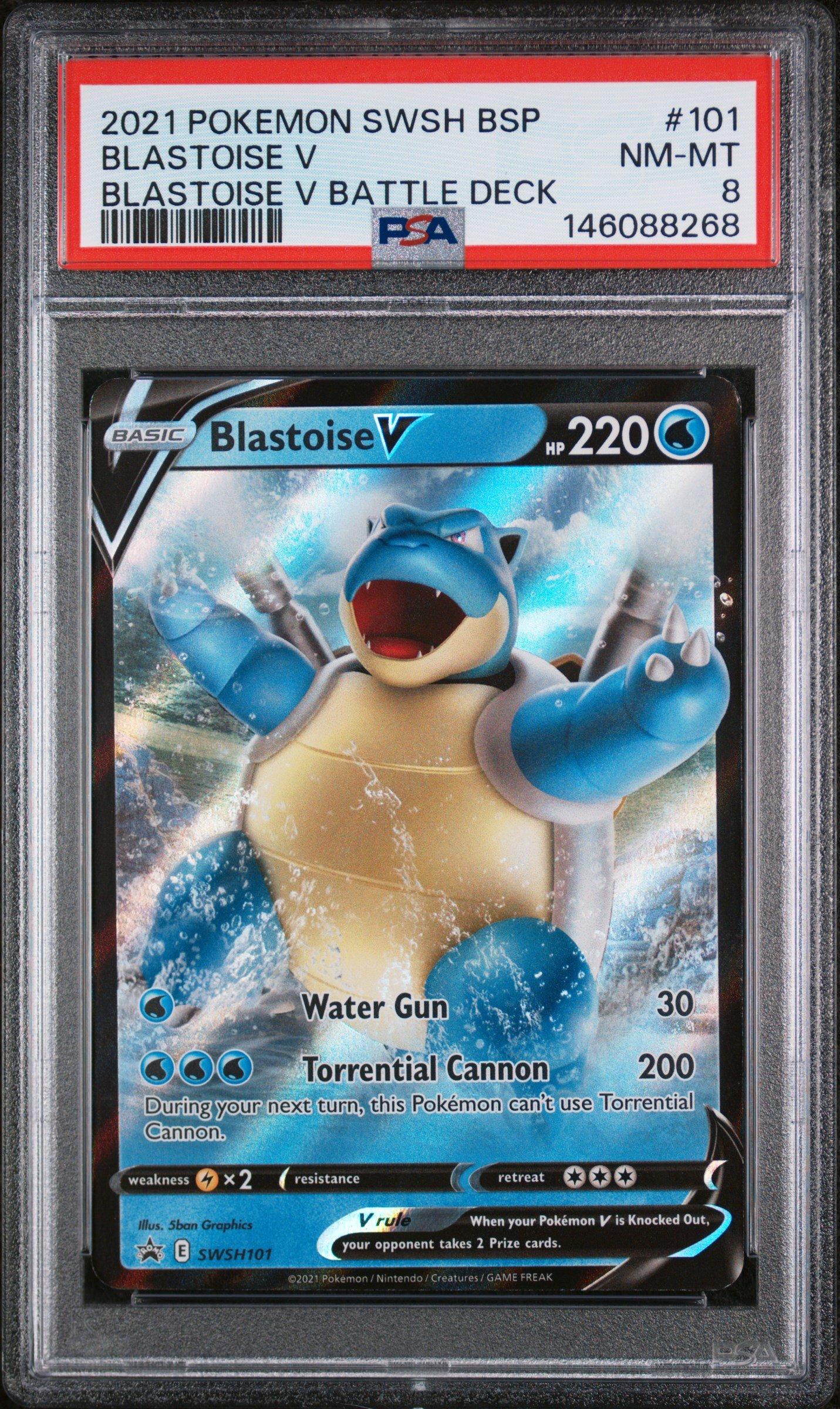 2021 Pokemon Swsh Black Star Promo 101 Blastoise V Blastoise V Battle Deck PSA