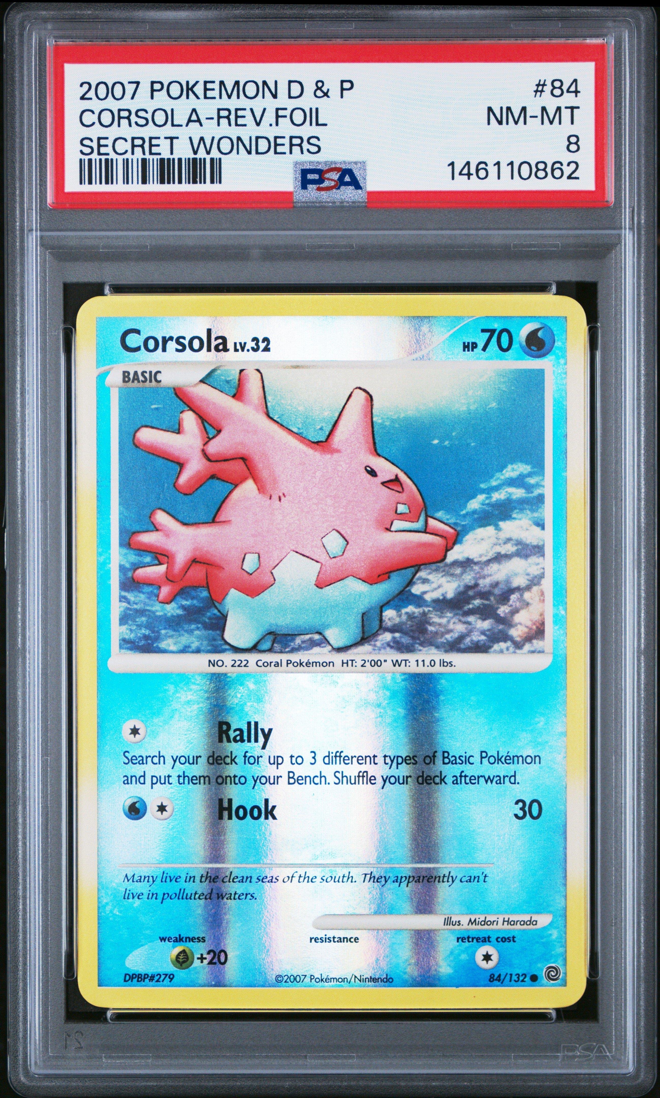 pokemon card corsola Galarian - 78/192 - Rebel Clash Colorless Hook (30) Weakness Grass +20 Retreat Cost Galarian Corsola (078/192) [Sword &