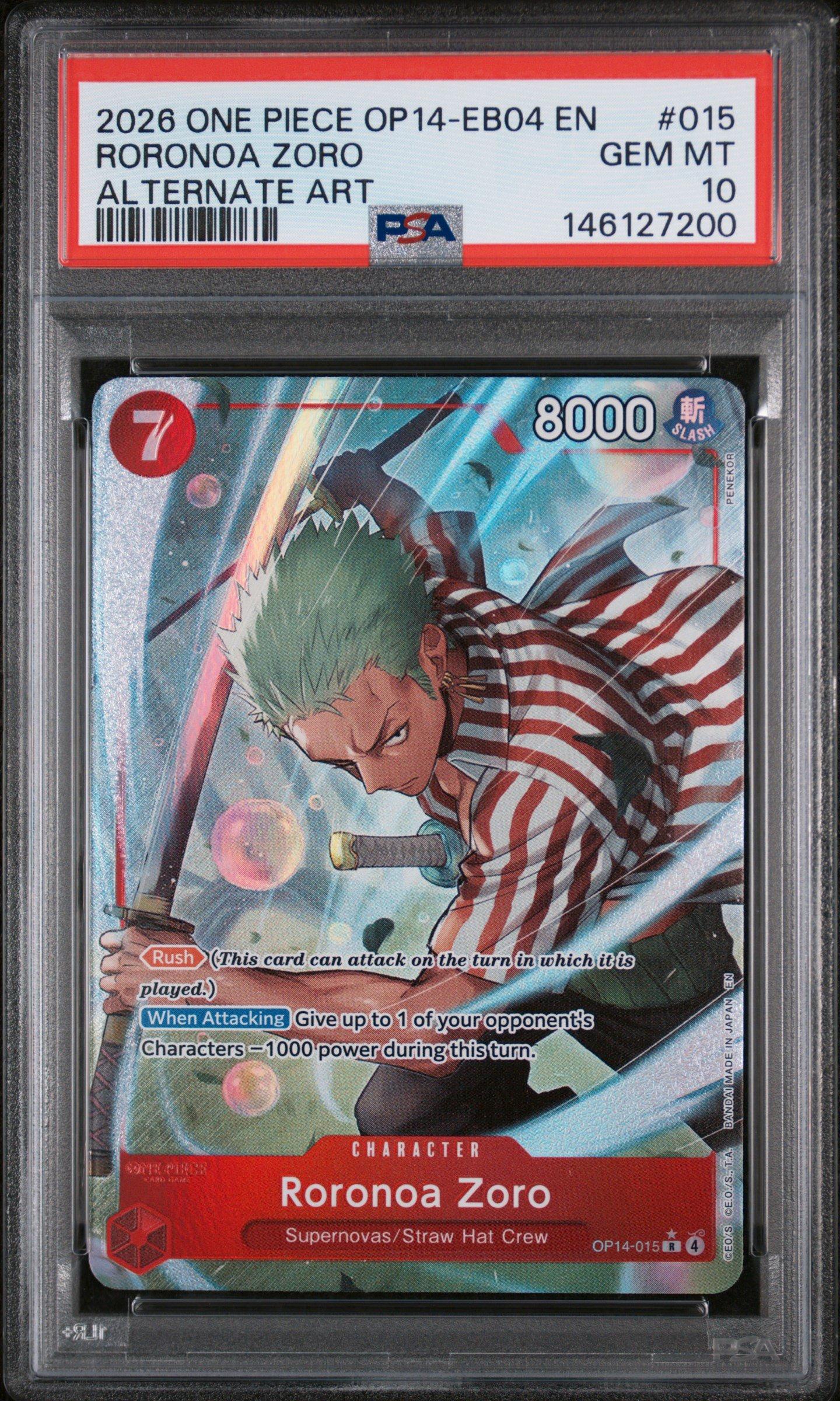 2026 One Piece Op14-eb04-the Azure Sea's Seven 015 Roronoa Zoro
