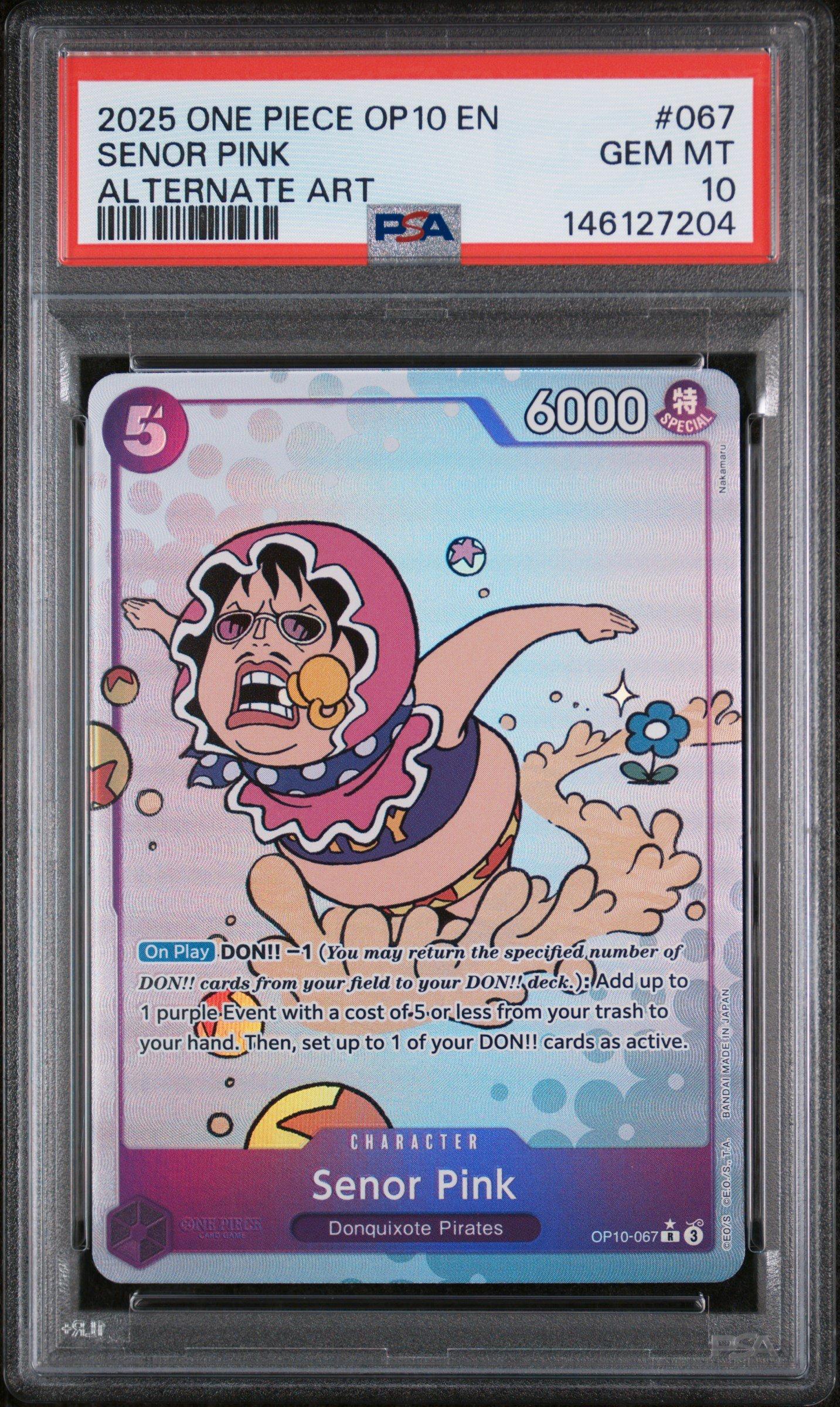 2025 One Piece Op10-royal Blood 067 Senor Pink Alternate Art PSA