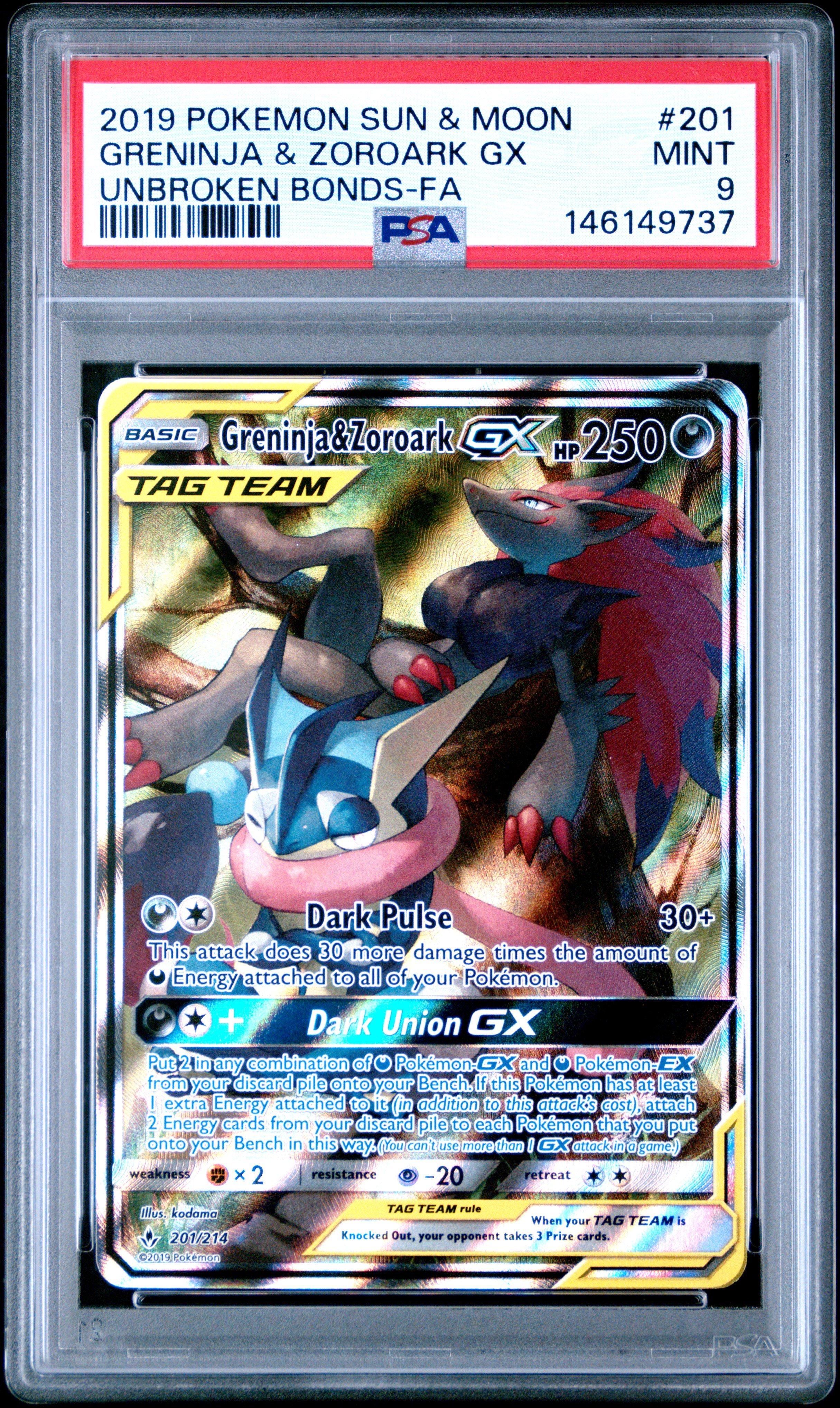 2019 Pokemon Sun & Moon Unbroken Bonds 201 Full Art/greninja