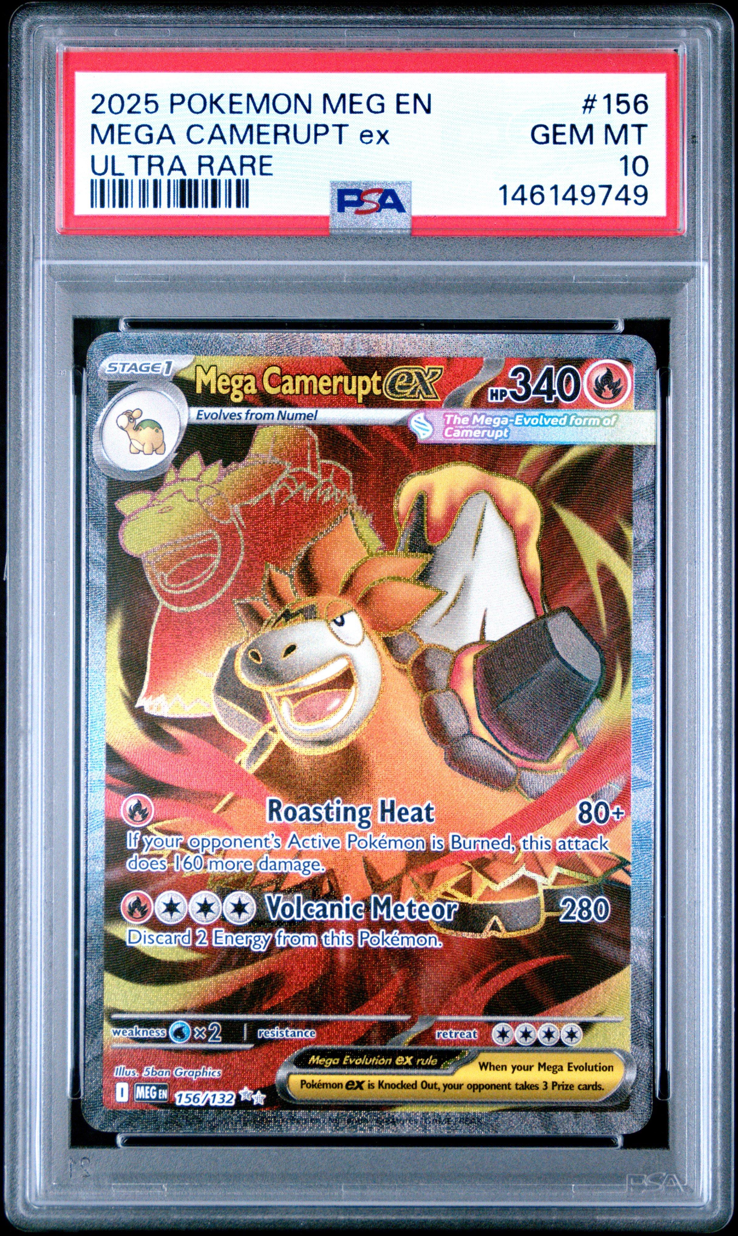 2025 Pokemon Meg En-mega Evolution 156 Mega Camerupt Ex Ultra Rare