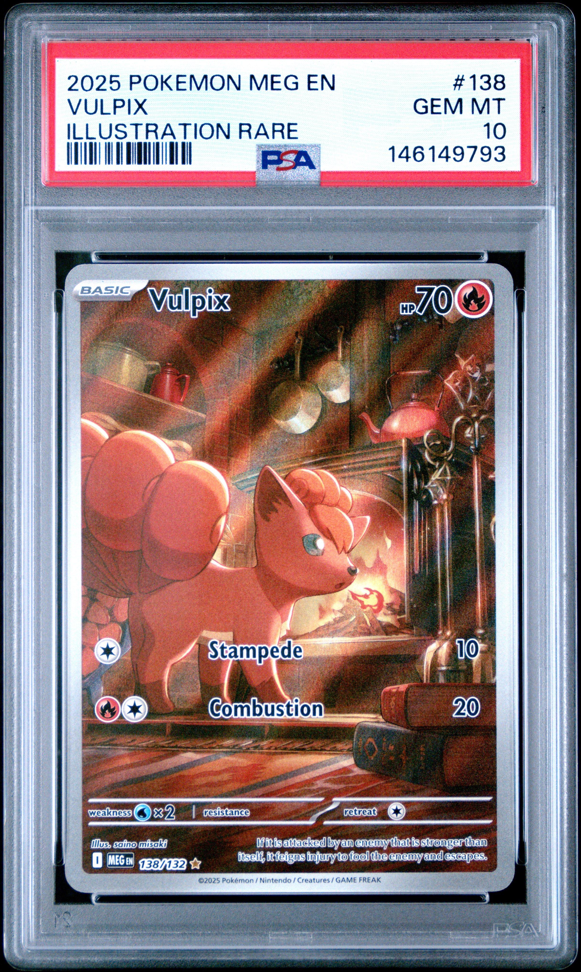2025 Pokemon Meg En-mega Evolution 138 Vulpix Illustration Rare