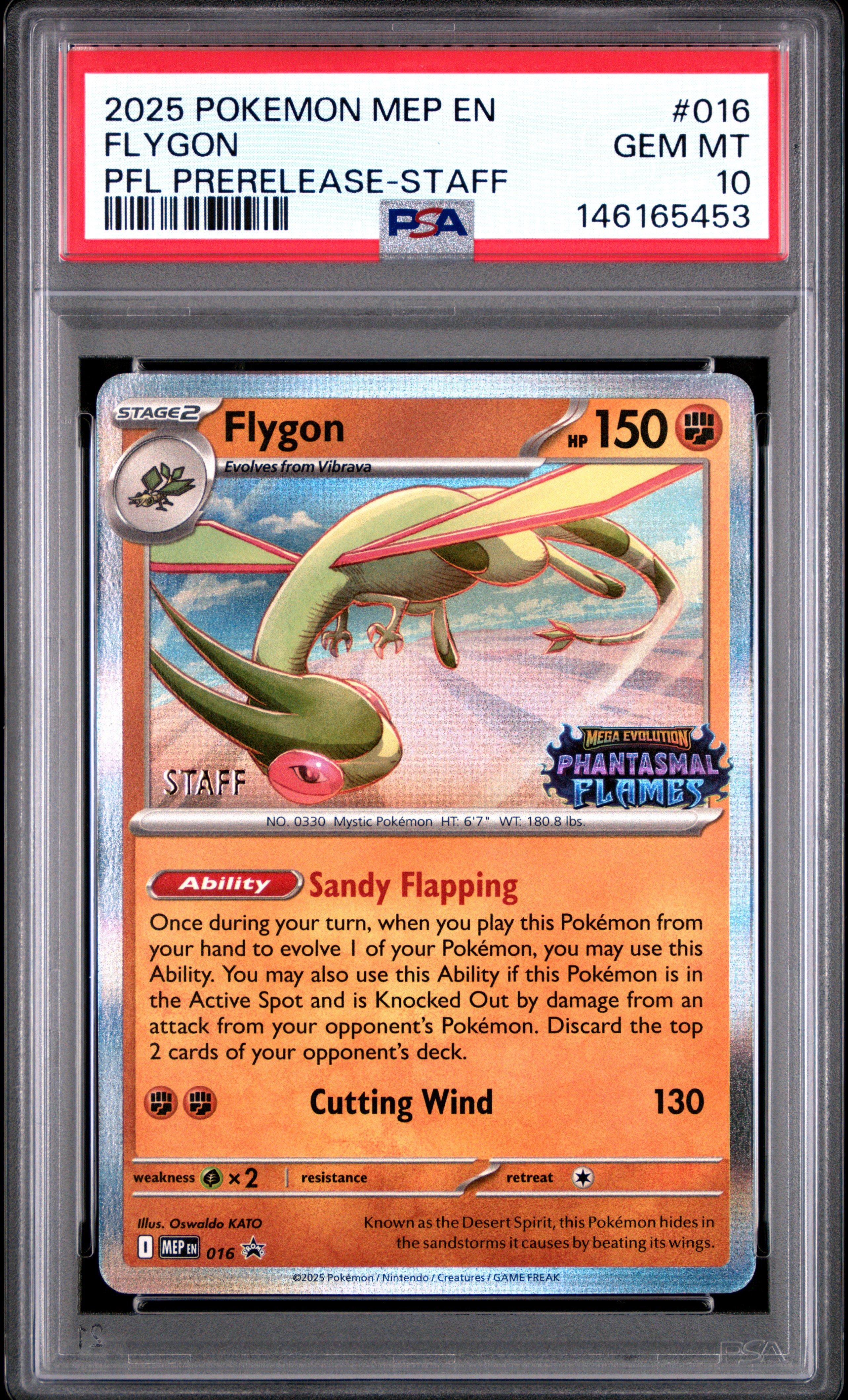 2025 Pokemon Mep En-me Black Star Promo 016 Flygon Phantasmal