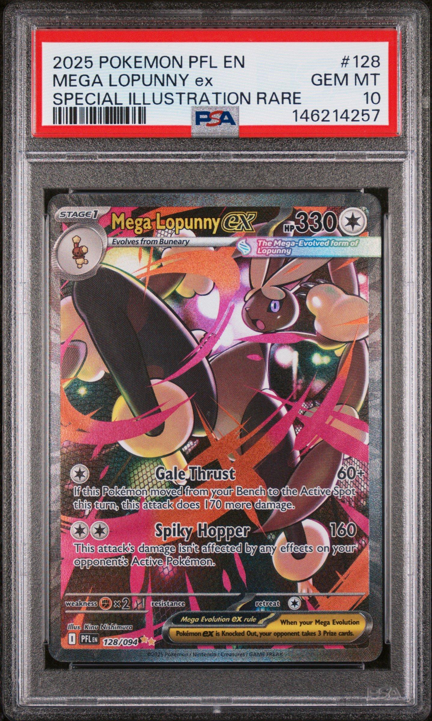 2025 Pokemon Pfl En-phantasmal Flames 128 Mega Lopunny Ex Special