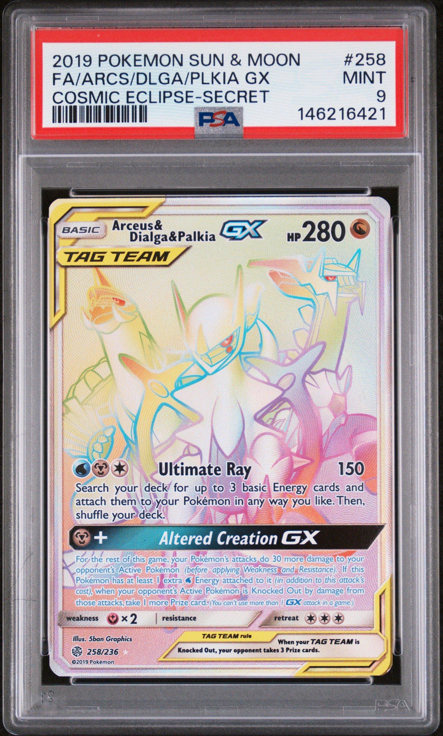 pokemon dialga and palkia card Arceus & & GX Cosmic Eclipse Tag Team #156 PSA 9 Dialga and Palkia GX 2019 Pokemon Alter Genesis Japanese Ultra Rare #065 PSA Authenticated 10 Card Pokemon Center 2020 Arceus Dialga