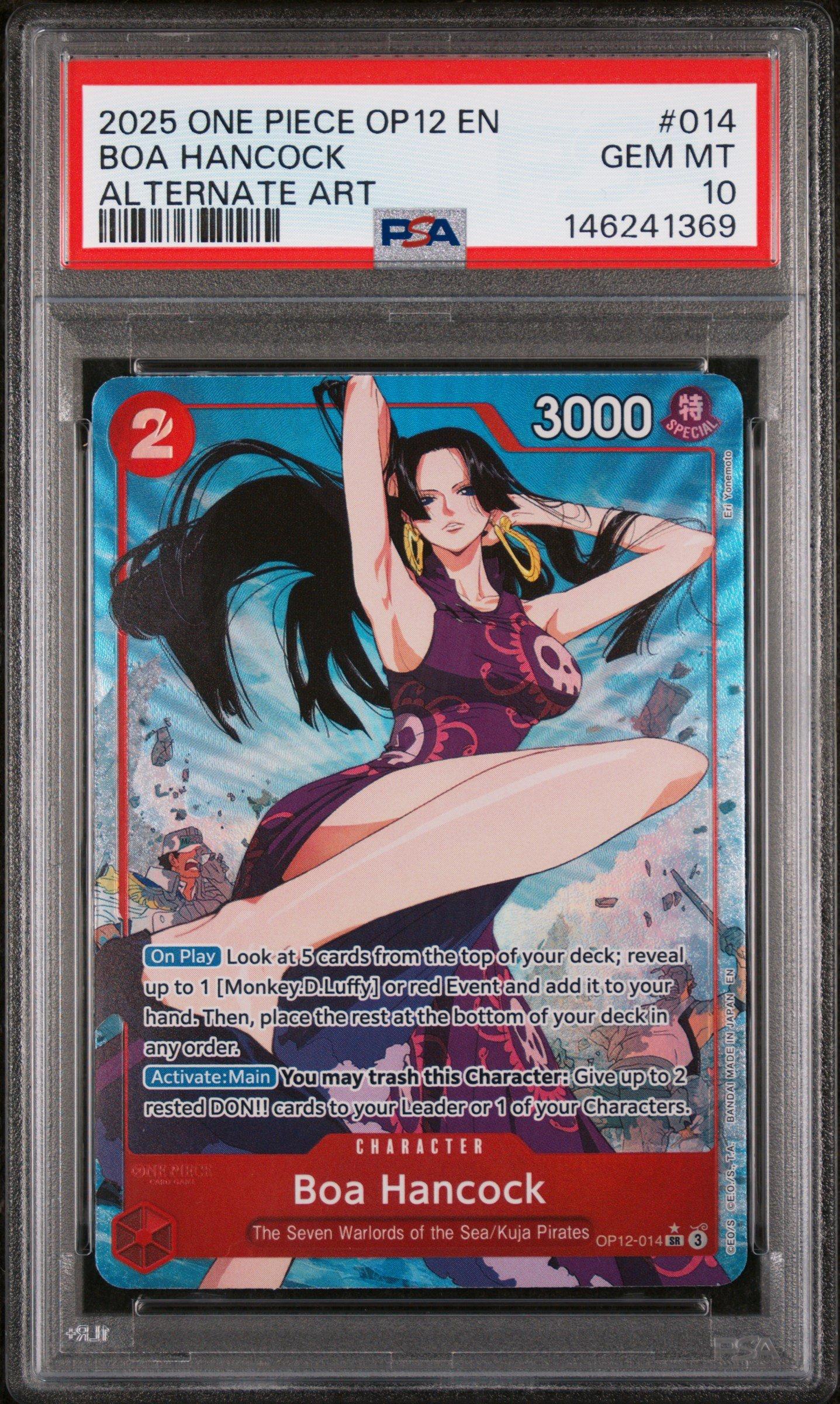 PSA10 BOA HANCOCK ALTERNATE ART ハンコック 2025 One Piece Op12-legacy Of The Master 014 Boa Hancock Alternate