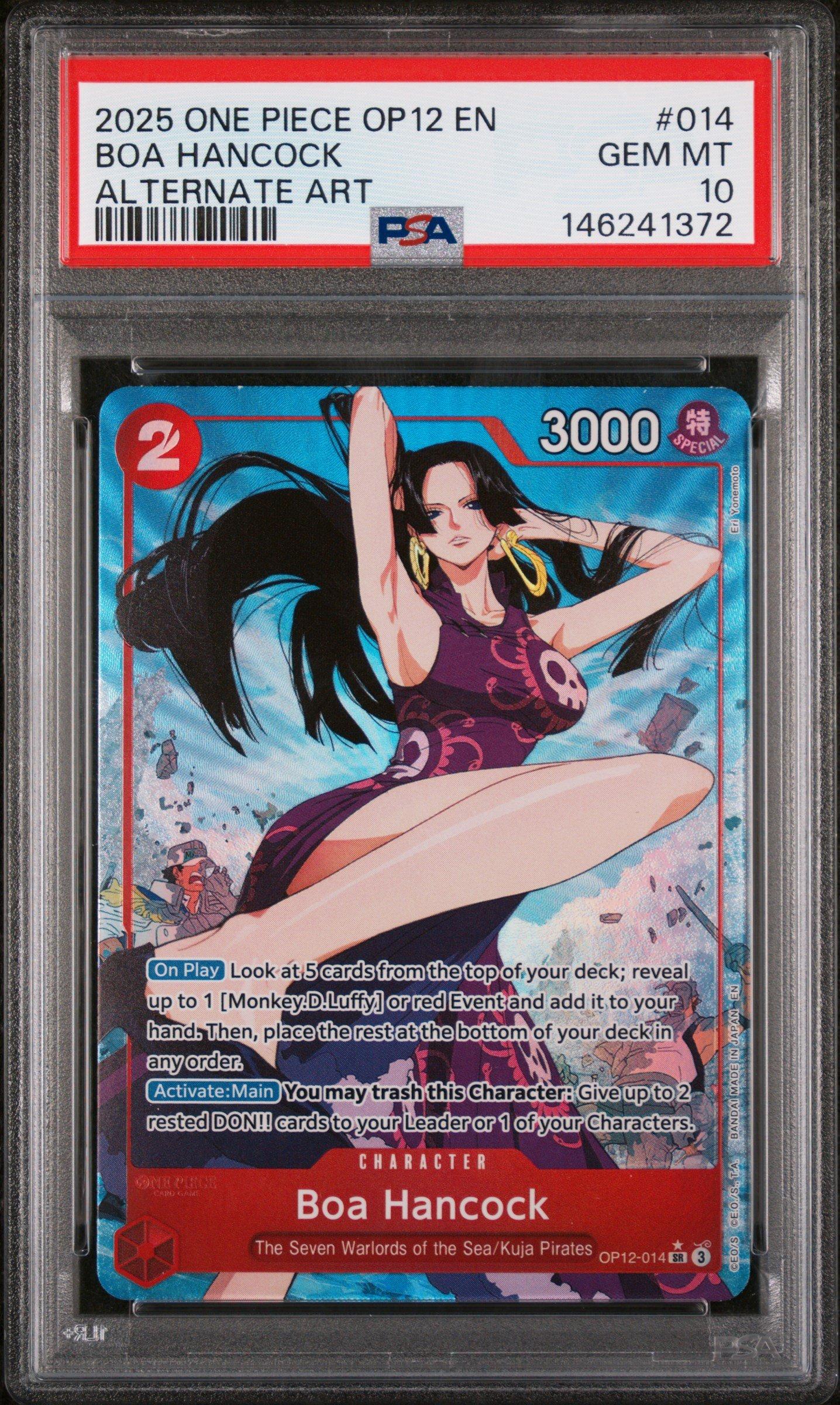 ボア・ハンコック OP12-014 JP アルタナートアート PSA10 2025 One Piece Op12-legacy Of The Master 014 Boa Hancock Alternate