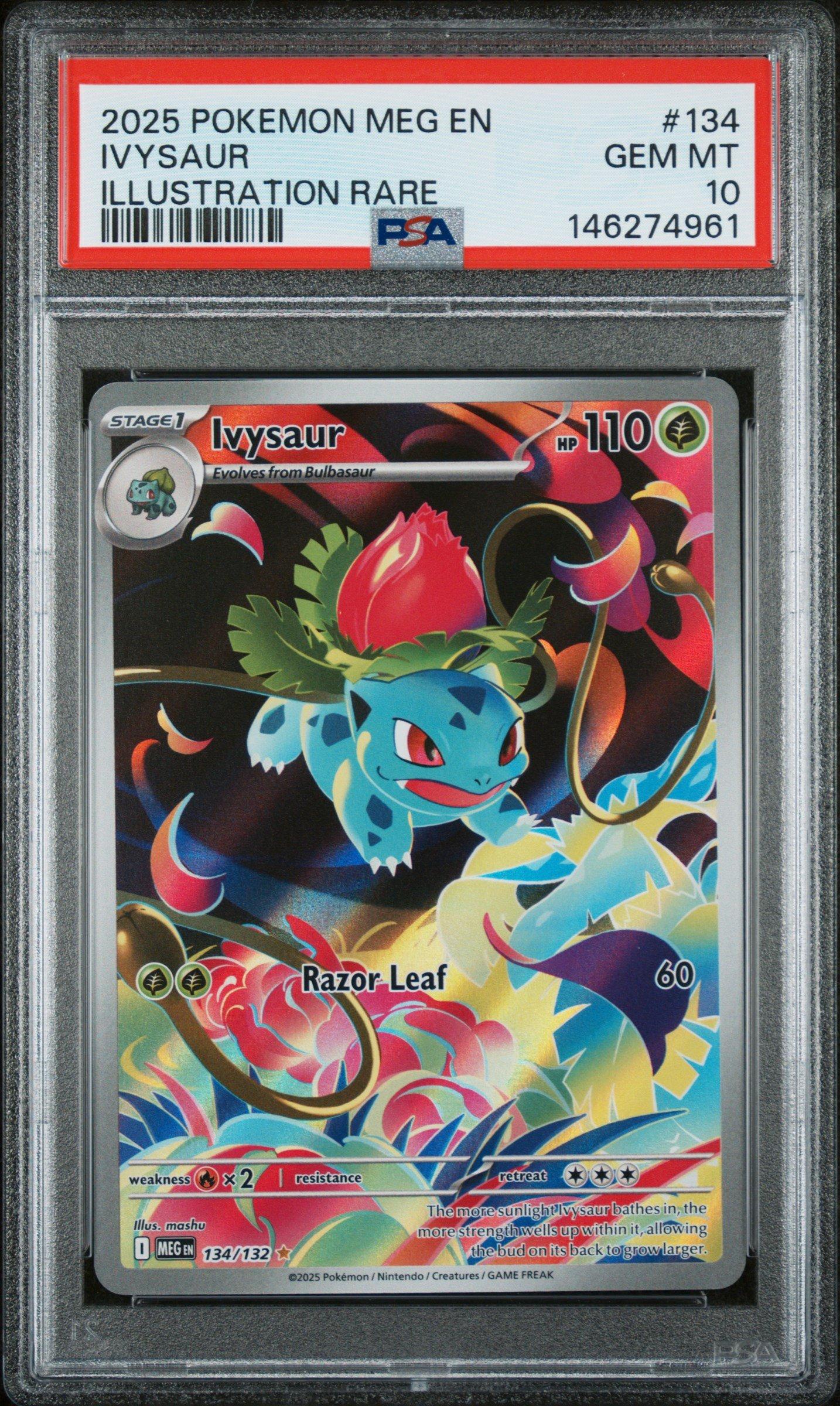 【PSA10】 2025 Pokemon Meg En-mega Evolution 134 Ivysaur Illustration Rare