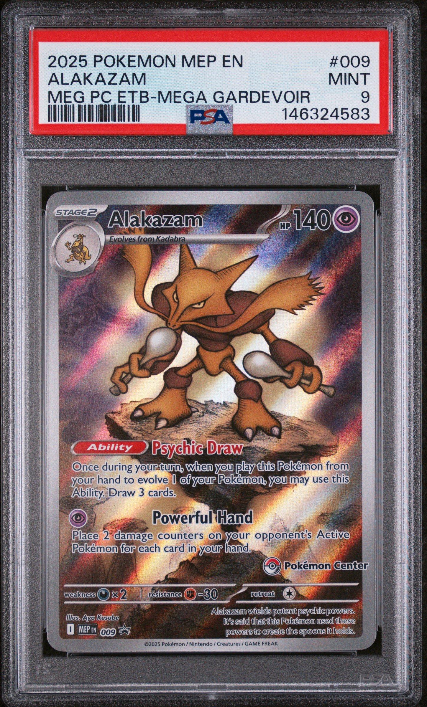 2025 Pokemon Mep En-me Black Star Promo 009 Alakazam Mega