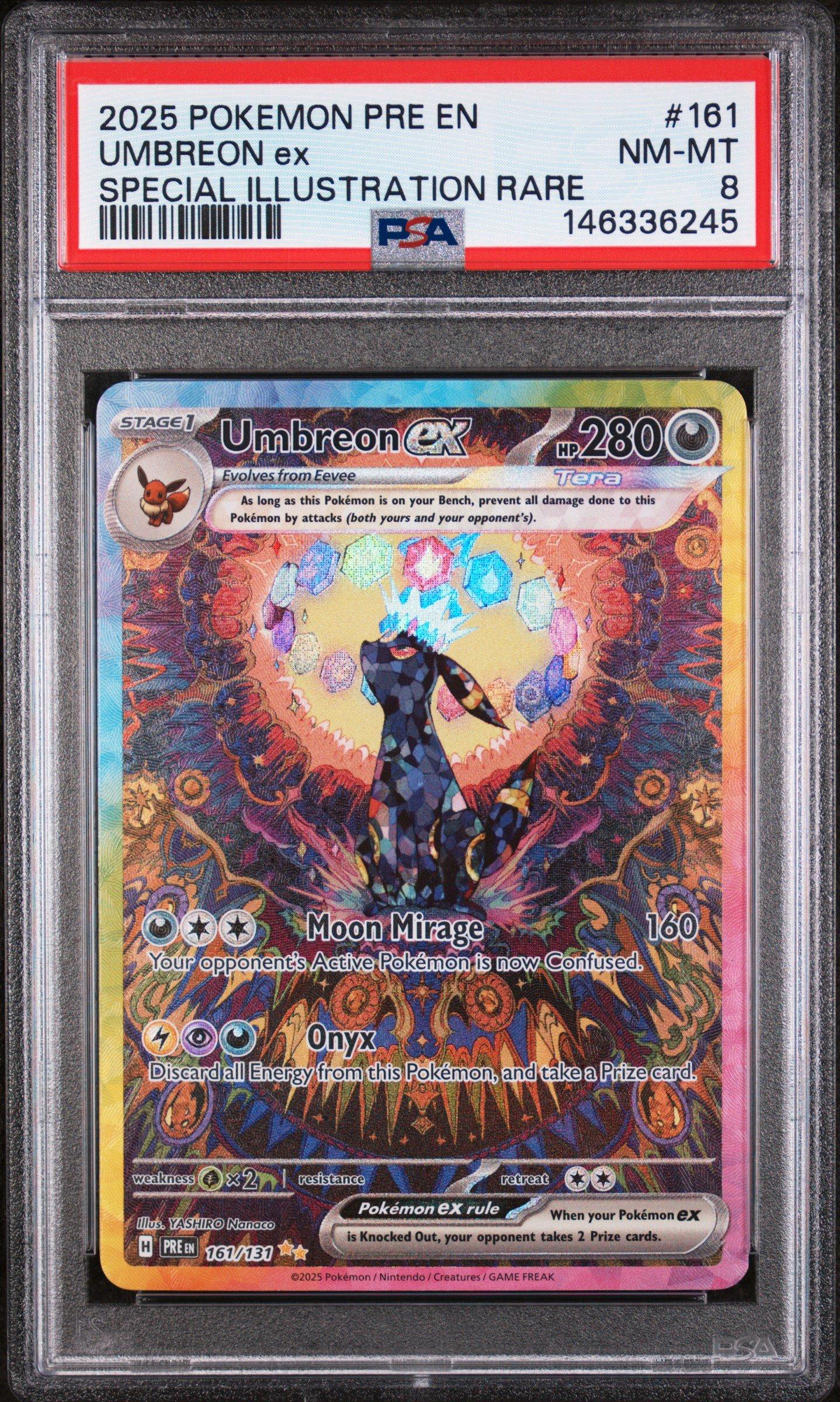 2025 Pokemon Pre En-prismatic Evolutions 161 Umbreon Ex Special
