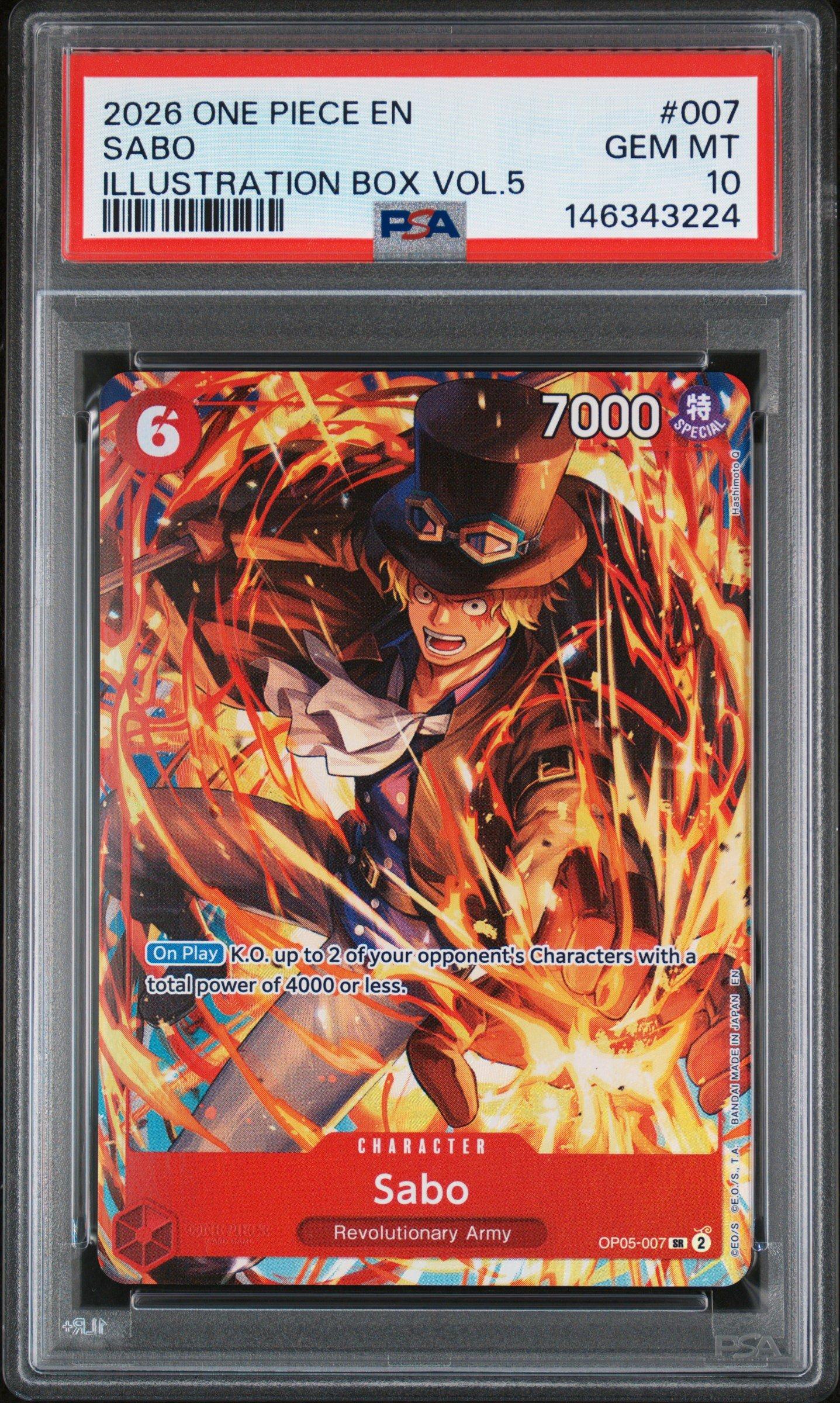 2026 One Piece Promos 007 Sabo Illustration Box Vol.5 PSA 10