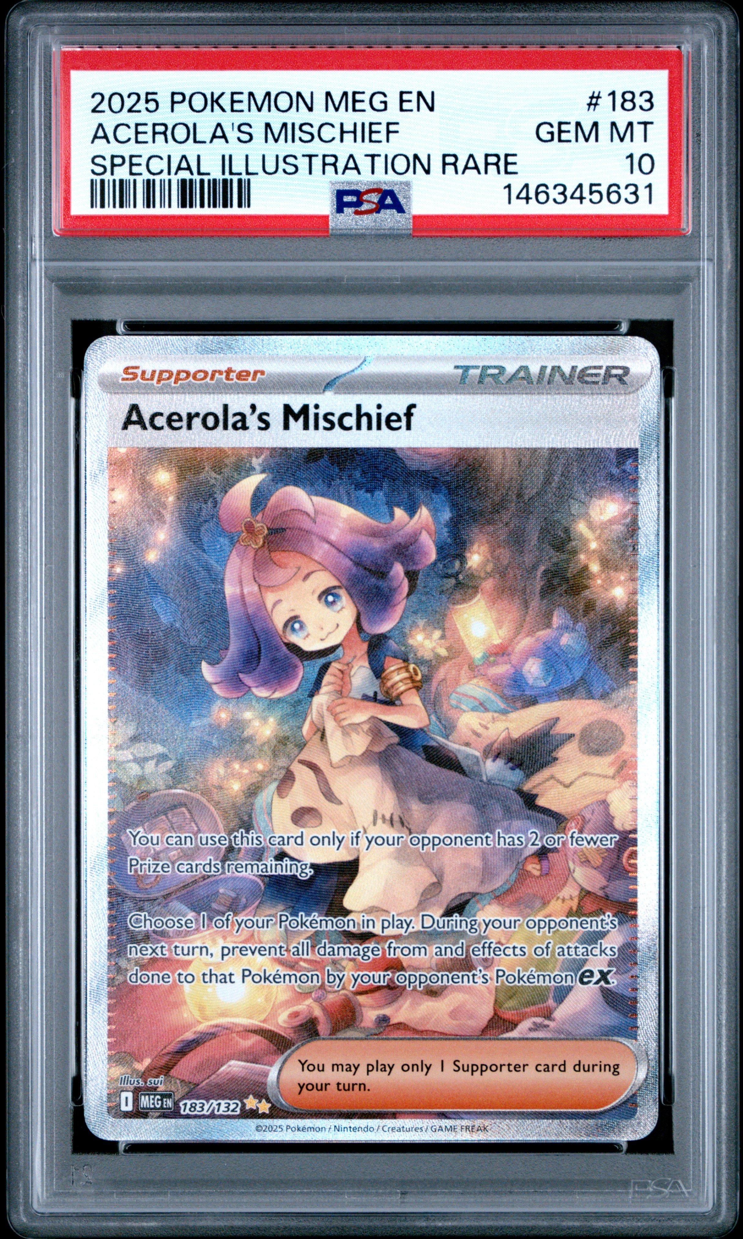 2025 ポケモンカード マシャドー ART RARE 2025 Pokemon Meg En-mega Evolution 183 Acerola's Mischief Special