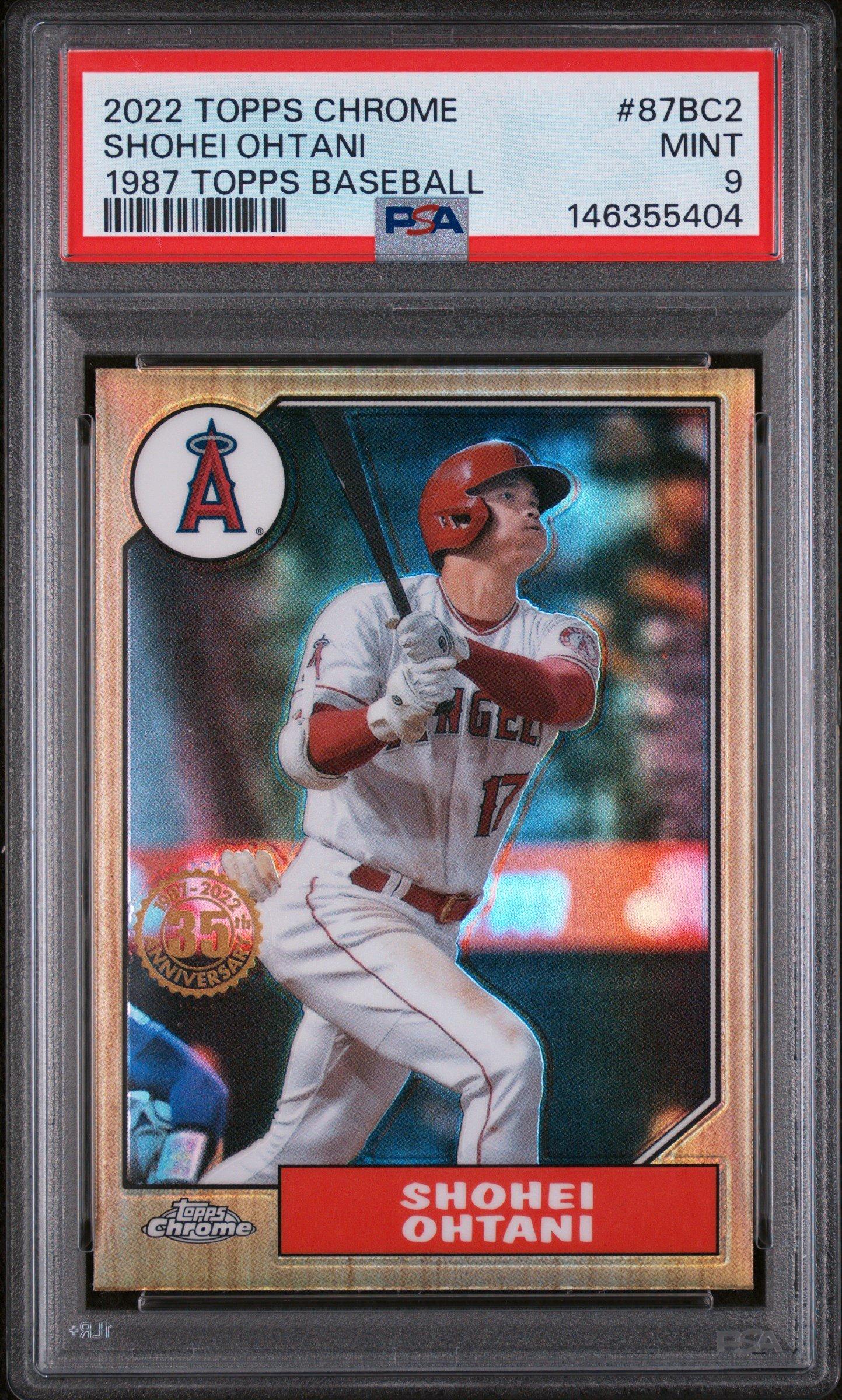 2022 Topps Chrome 1987 Topps Baseball 87bc2 Shohei Ohtani PSA 9