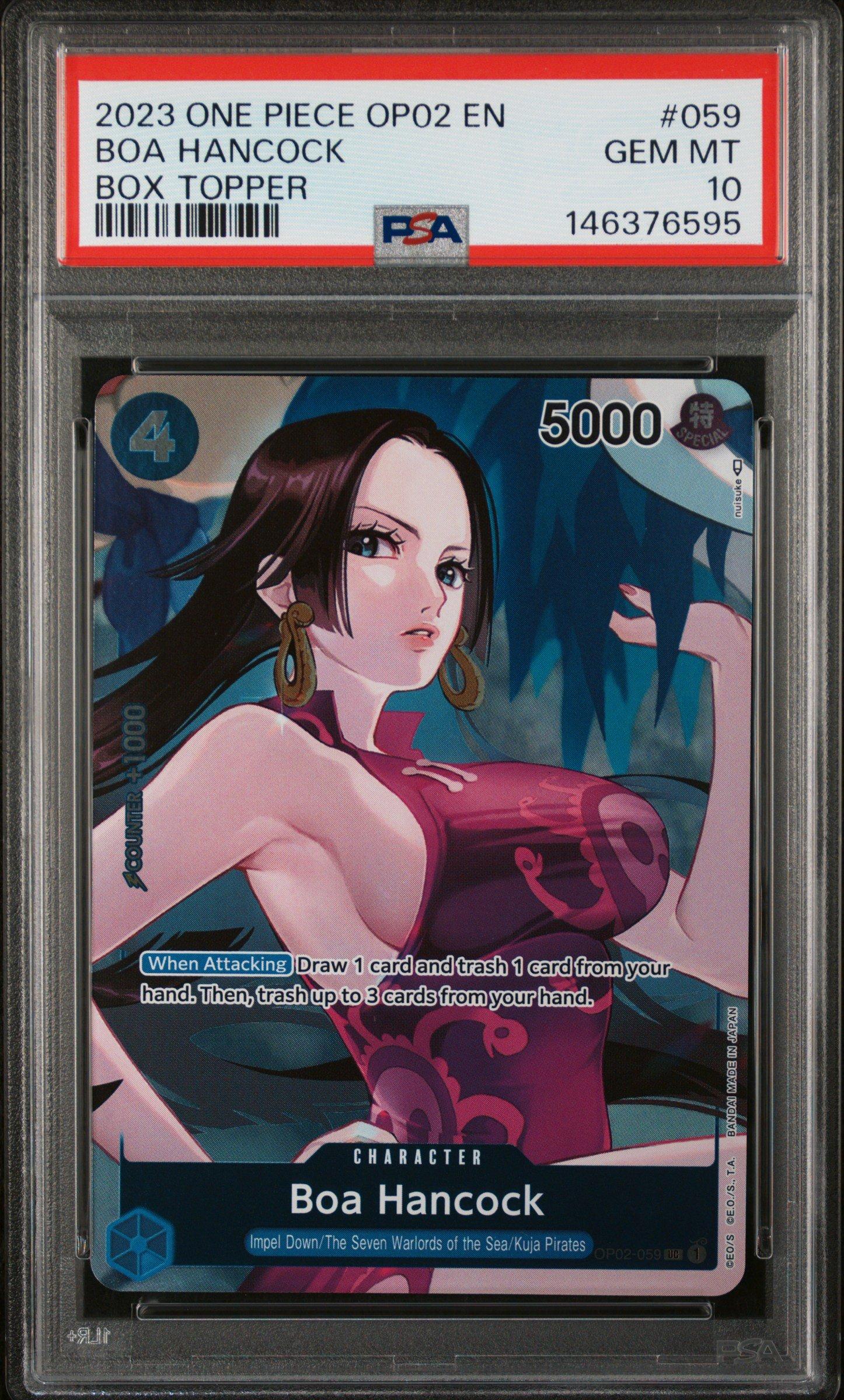 2023 One Piece Op02-paramount War 059 Boa Hancock Box Topper PSA