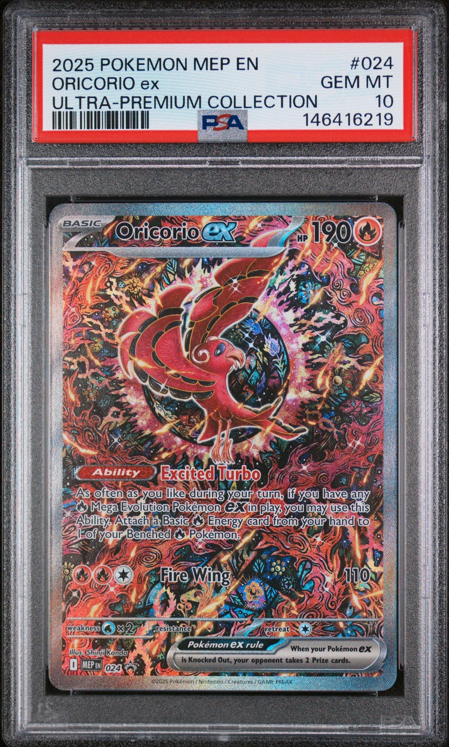 2025 Pokemon Mep En-me Black Star Promo 024 Oricorio Ex Mega