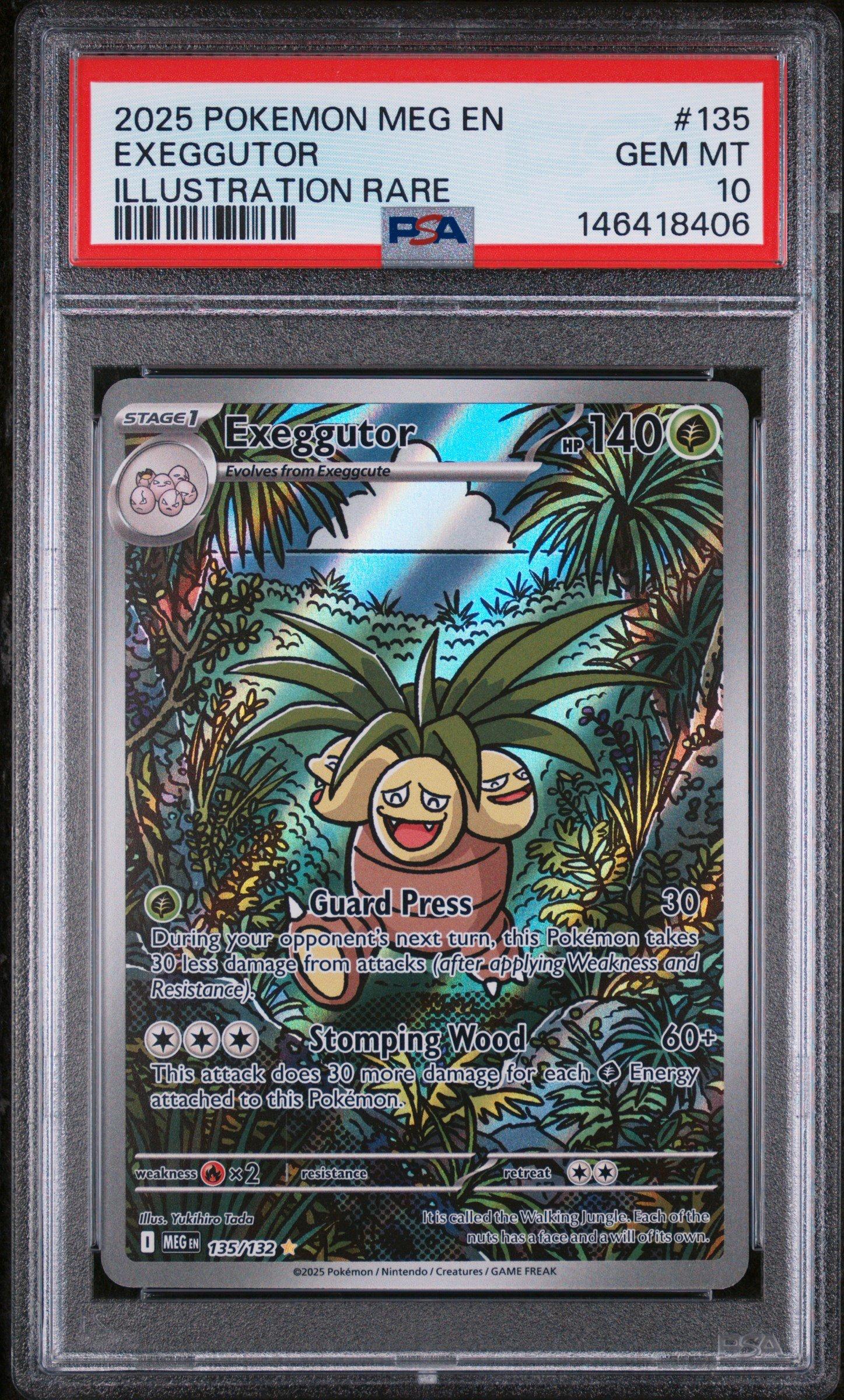 2025 Pokemon Meg En-mega Evolution 135 Exeggutor Illustration Rare