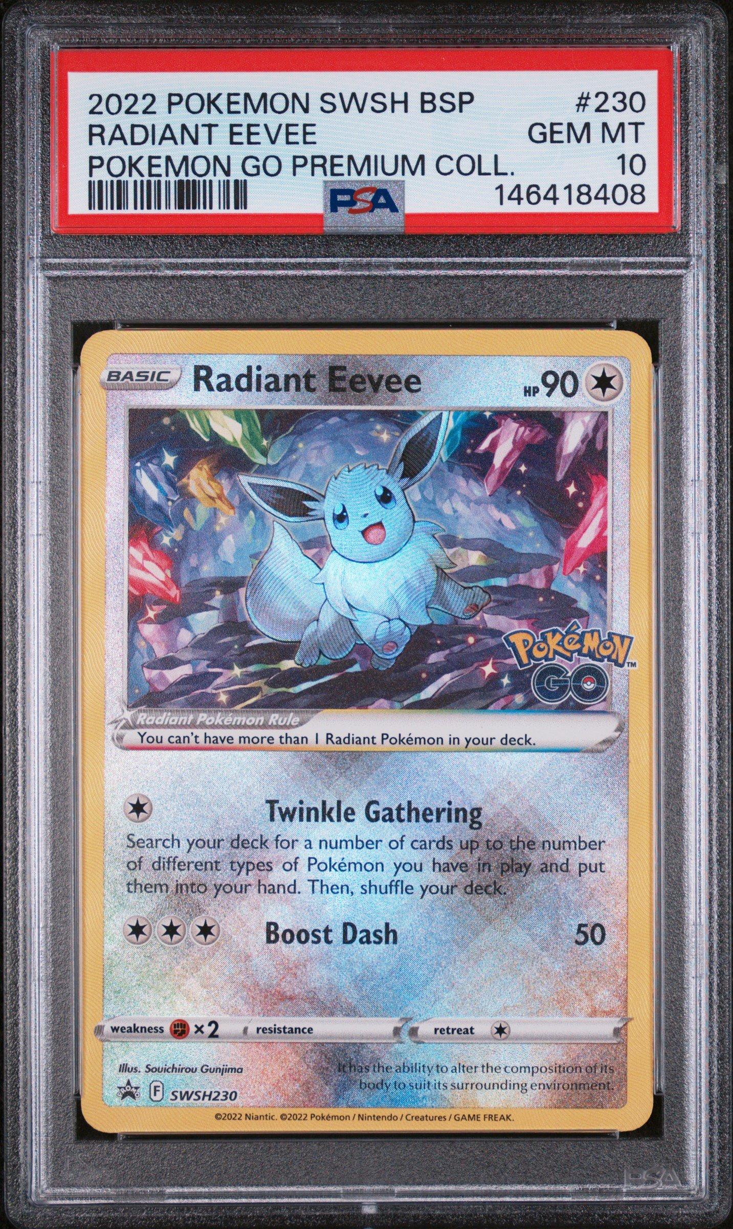2022 Pokemon Swsh Black Star Promo 230 Radiant Eevee Pokemon Go