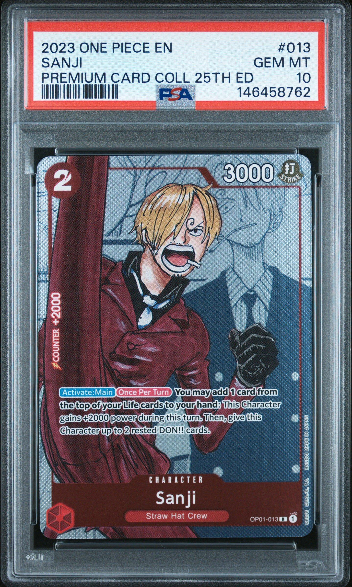 2023 One Piece Premium Card Collection 25th Edition 013 Sanji PSA