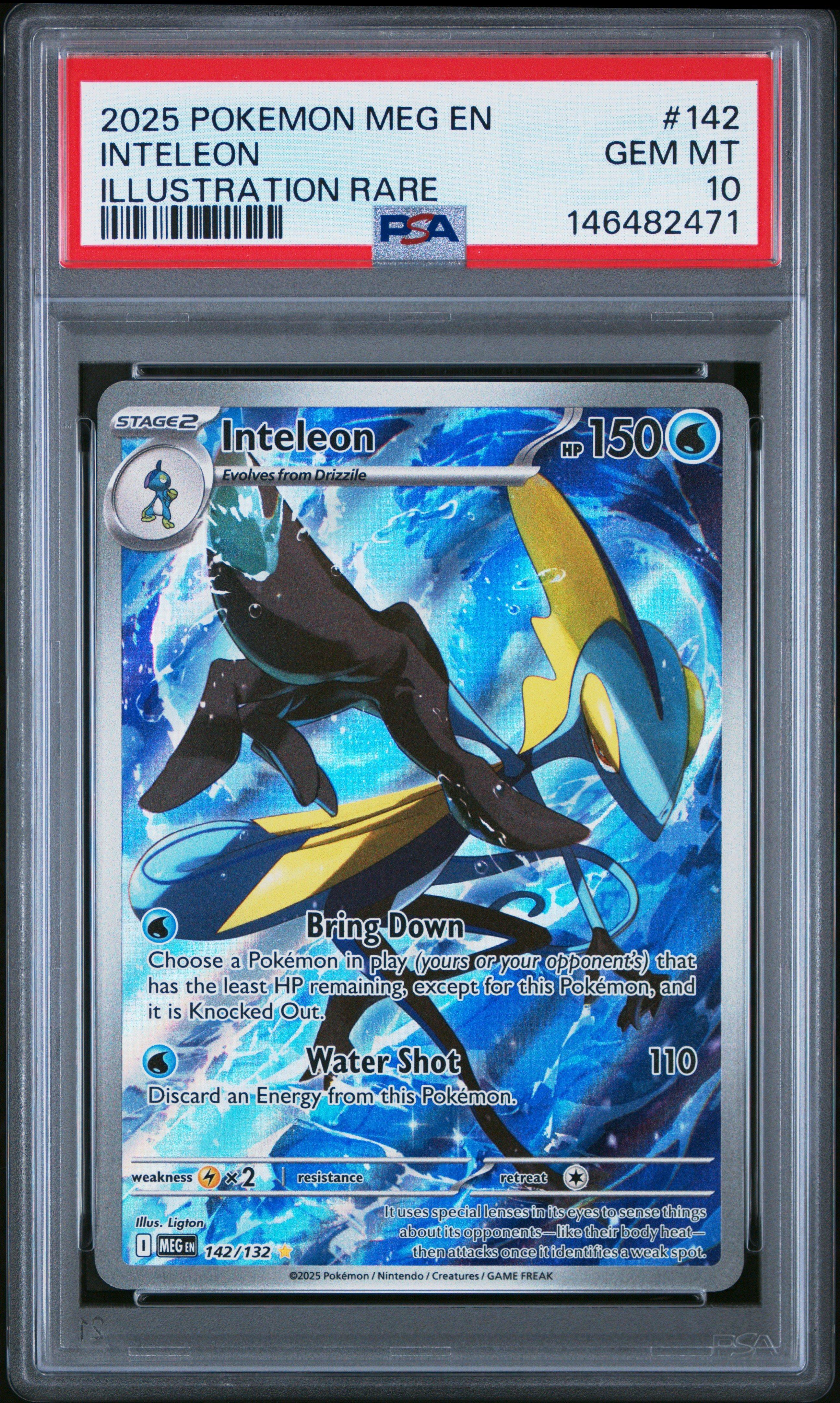 2025 Pokemon Meg En-mega Evolution 142 Inteleon Illustration Rare